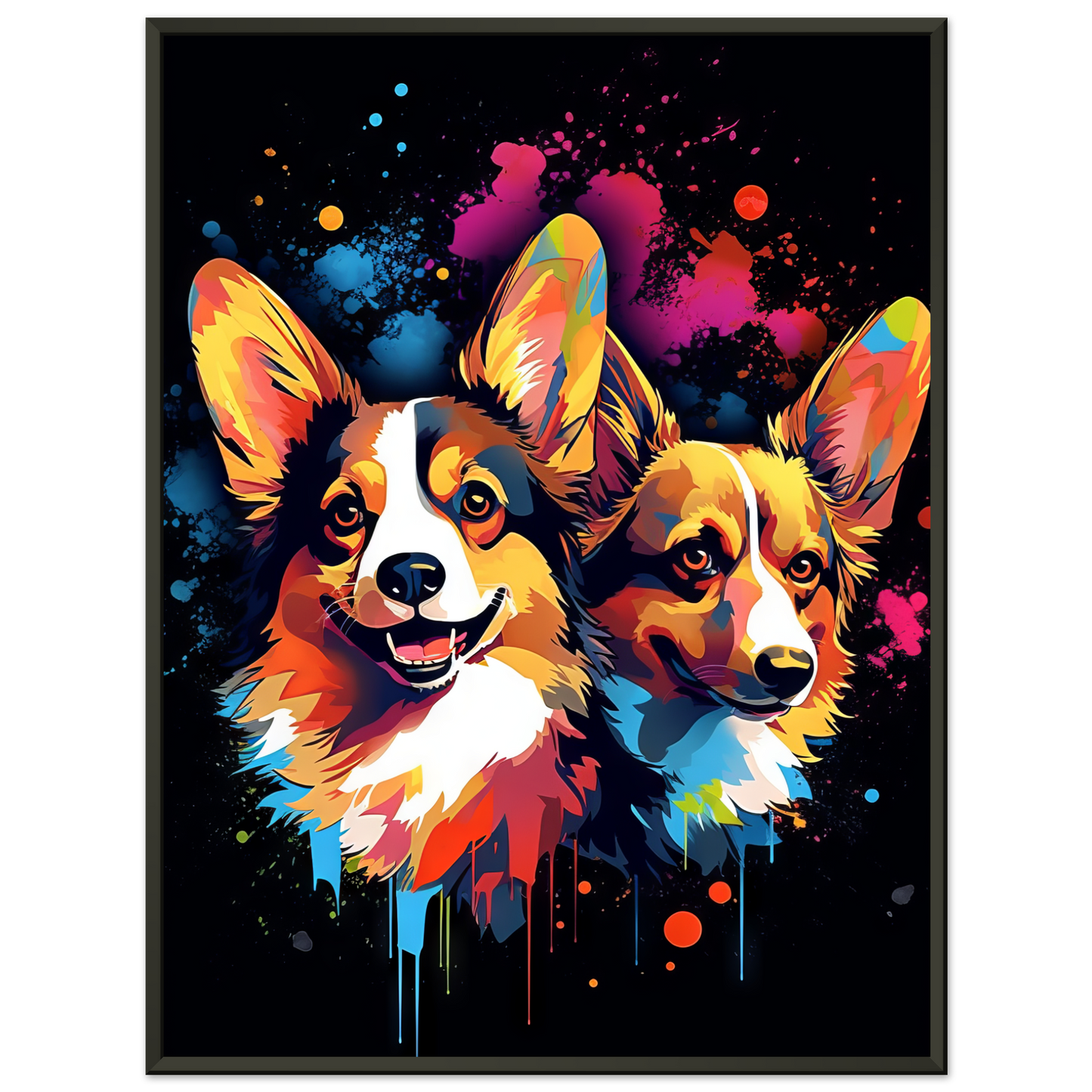 Hund Welsh Corgi Pembroke Pop-Art (DOG135)