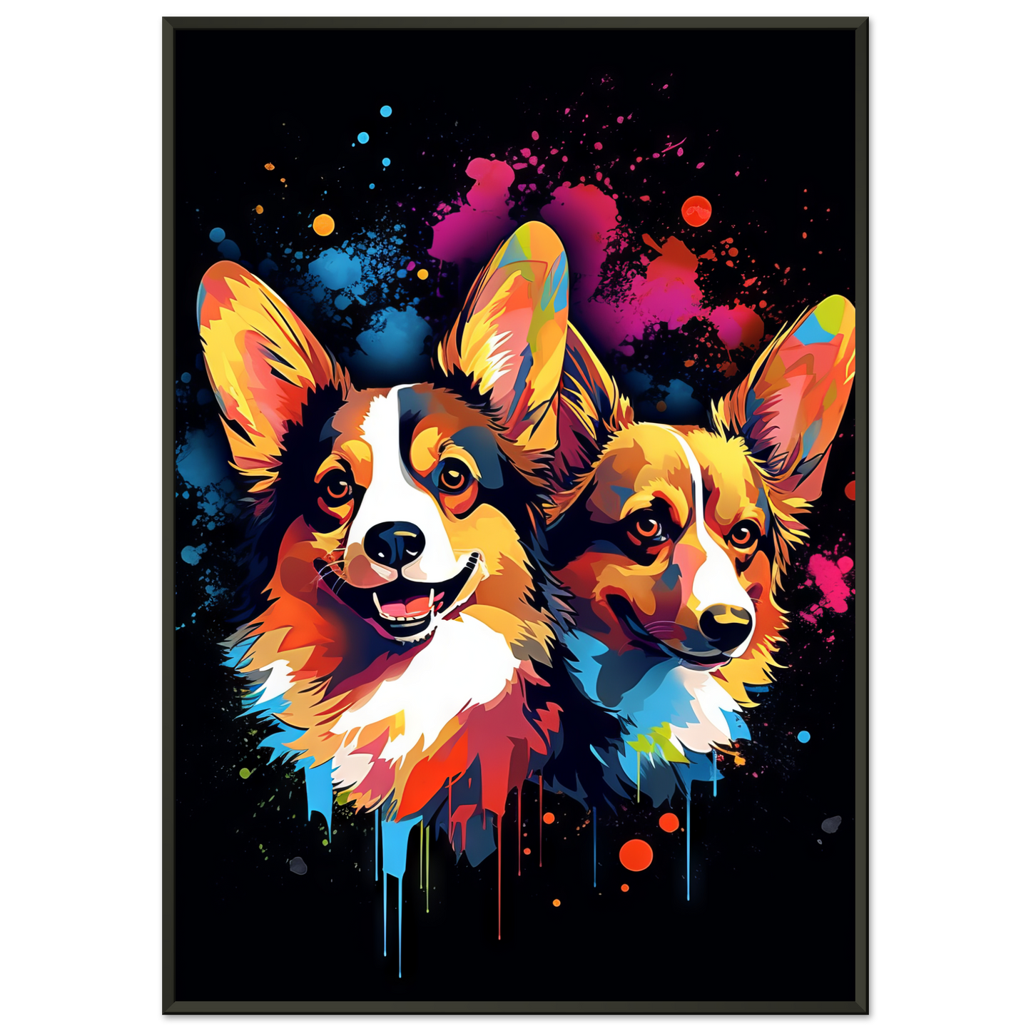 Hund Welsh Corgi Pembroke Pop-Art (DOG135)
