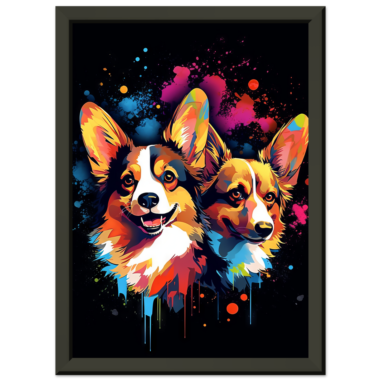 Hund Welsh Corgi Pembroke Pop-Art (DOG135)