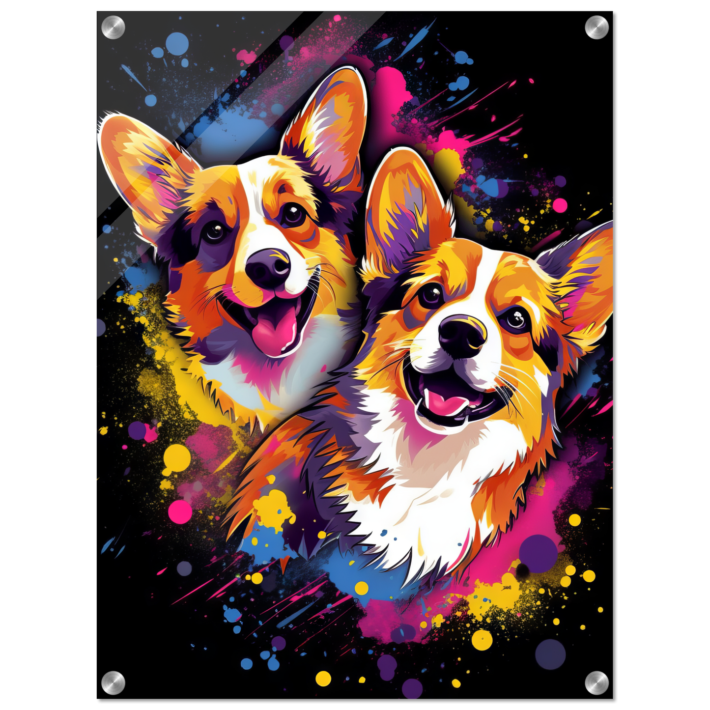 Hund Welsh Corgi Pembroke Pop-Art (DOG136)