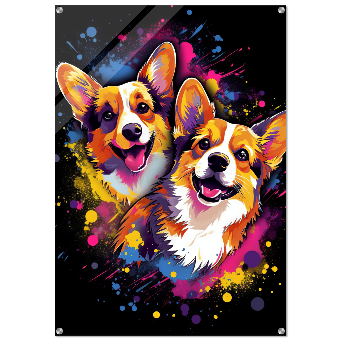 Hund Welsh Corgi Pembroke Pop-Art (DOG136)