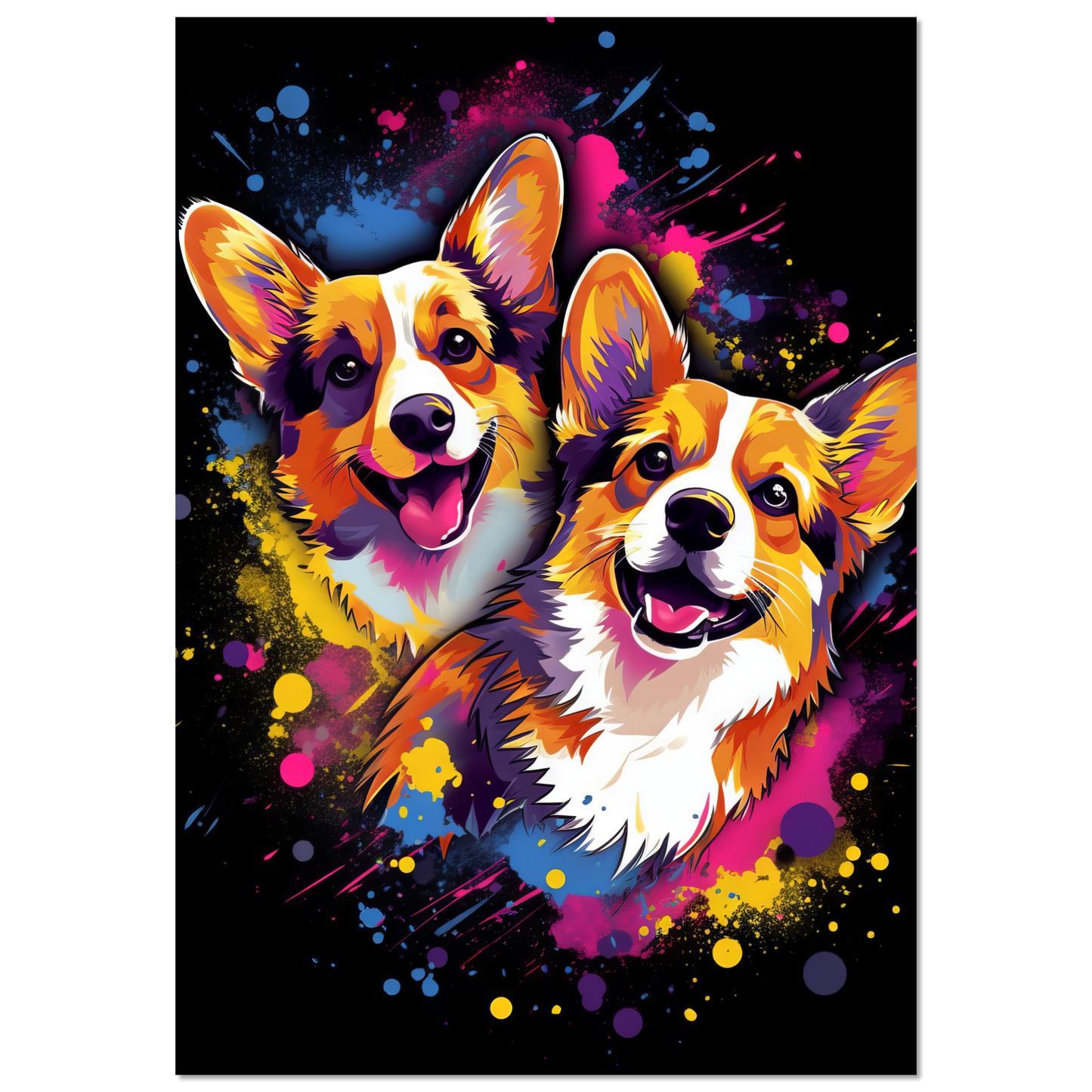 Hund Welsh Corgi Pembroke Pop-Art (DOG136)