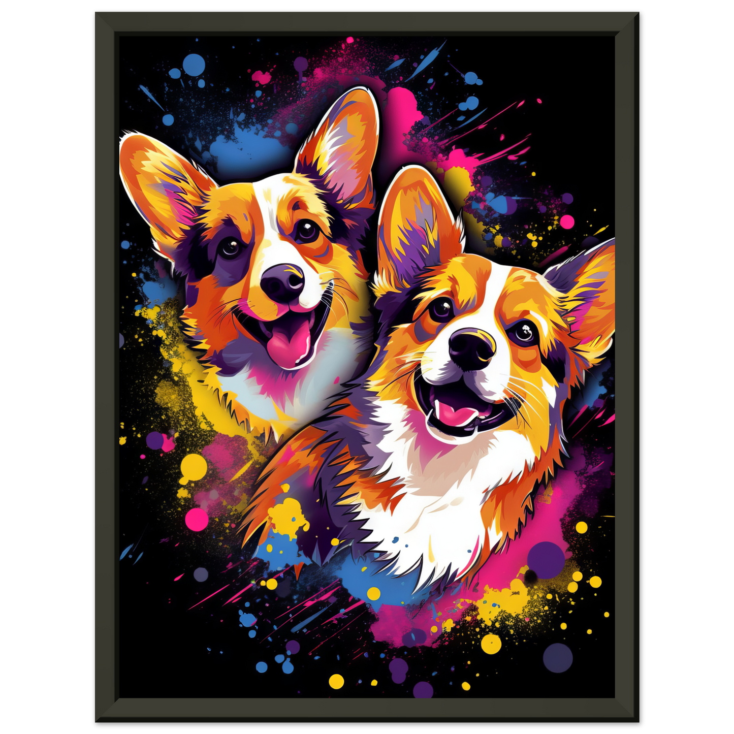 Hund Welsh Corgi Pembroke Pop-Art (DOG136)
