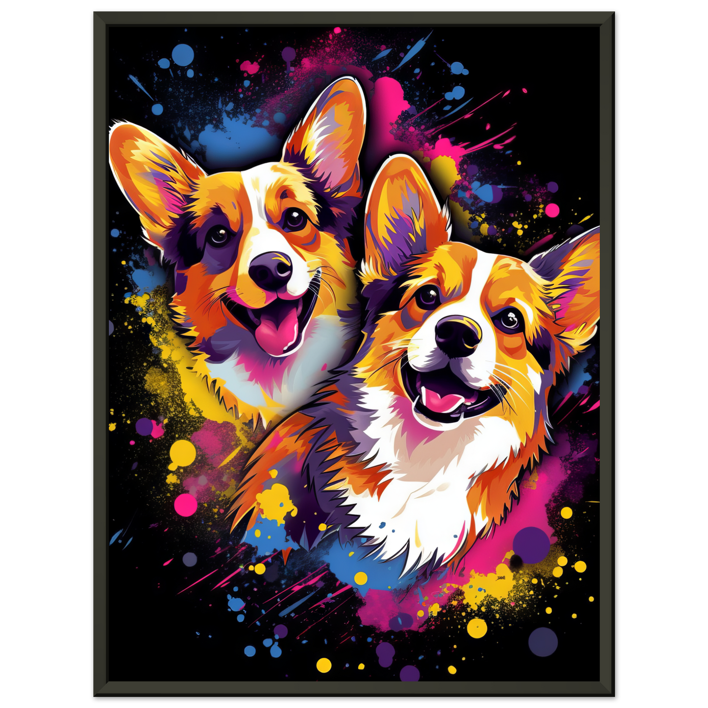 Hund Welsh Corgi Pembroke Pop-Art (DOG136)