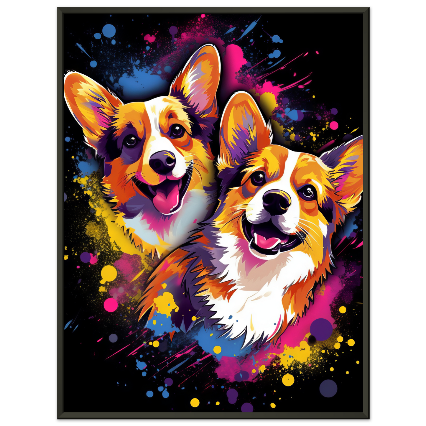 Hund Welsh Corgi Pembroke Pop-Art (DOG136)