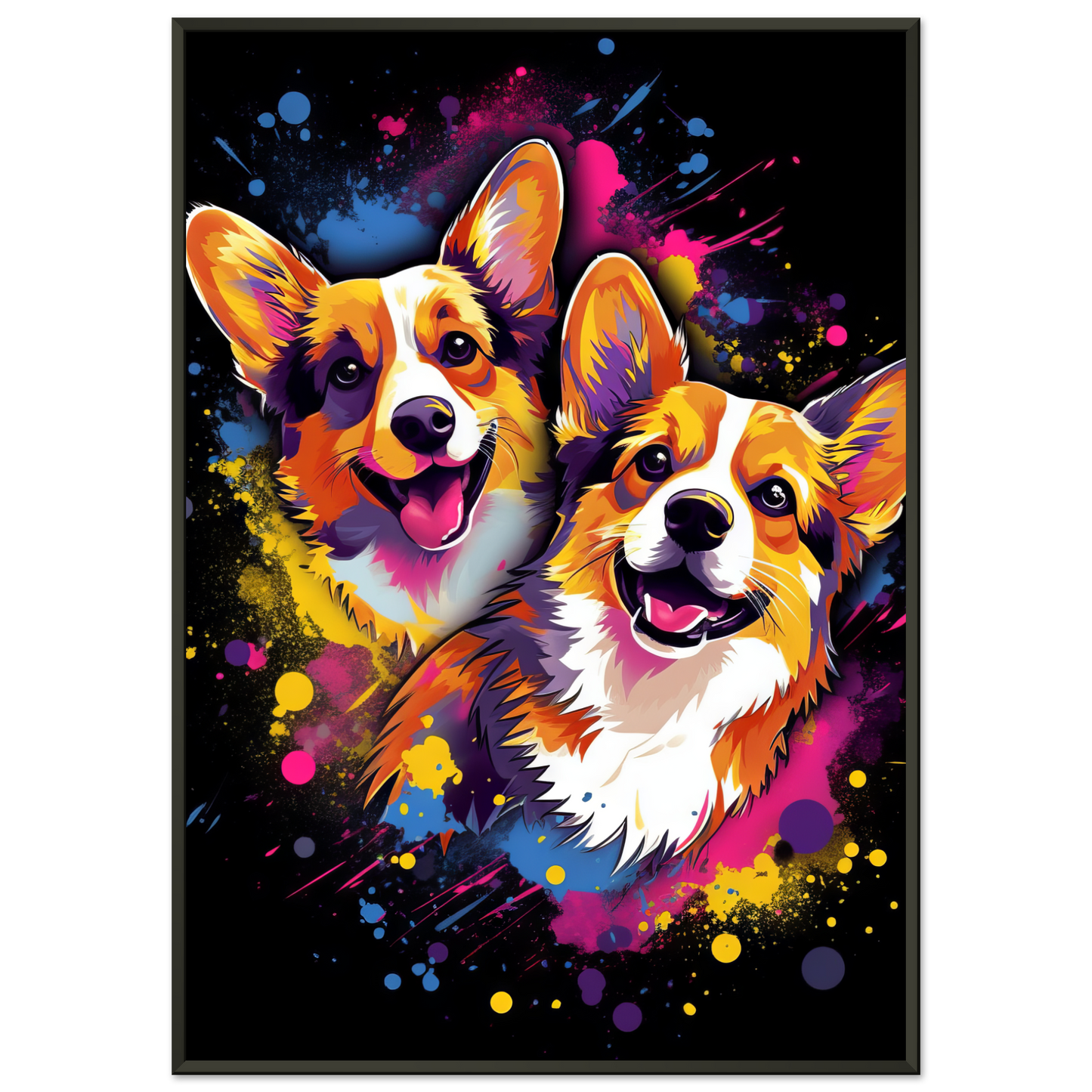 Hund Welsh Corgi Pembroke Pop-Art (DOG136)