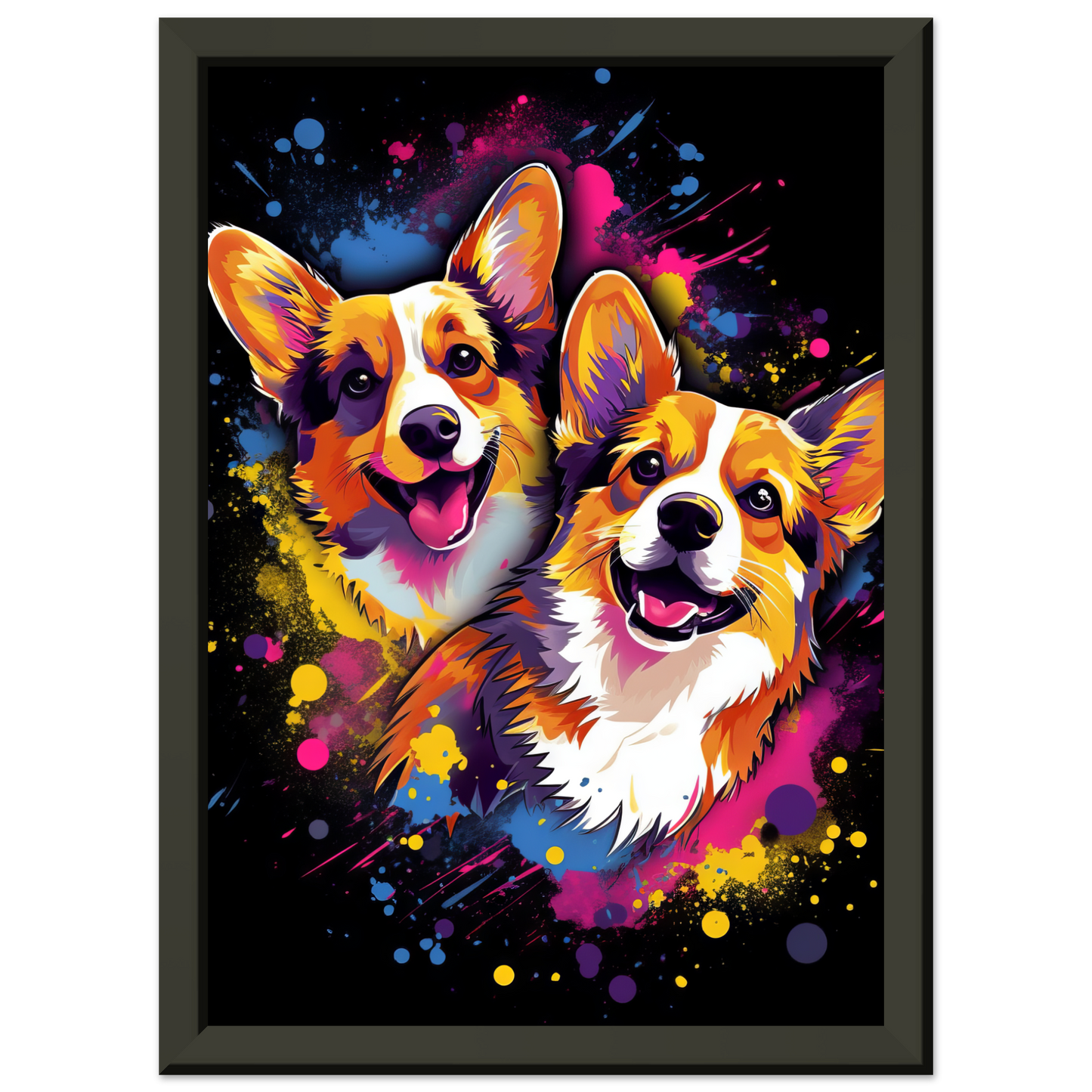 Hund Welsh Corgi Pembroke Pop-Art (DOG136)