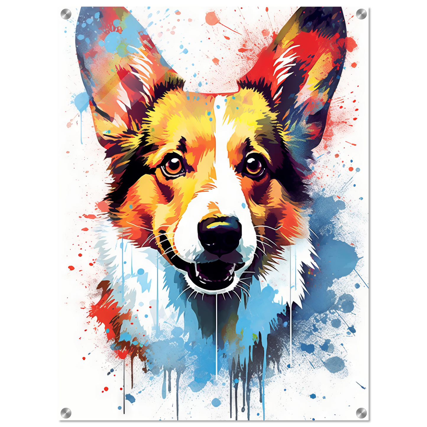 Hund Welsh Corgi Pembroke Pop-Art (DOG137)