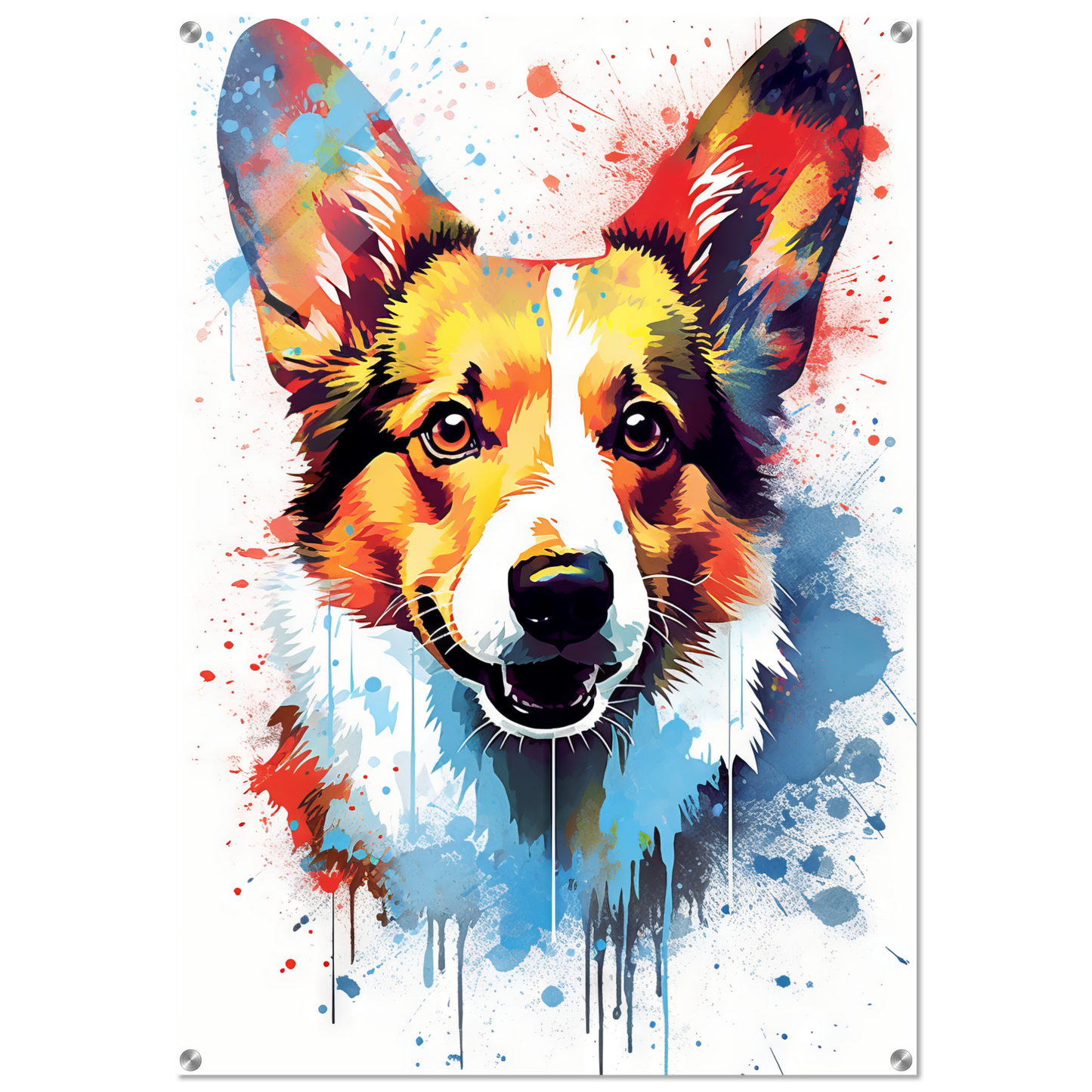 Hund Welsh Corgi Pembroke Pop-Art (DOG137)