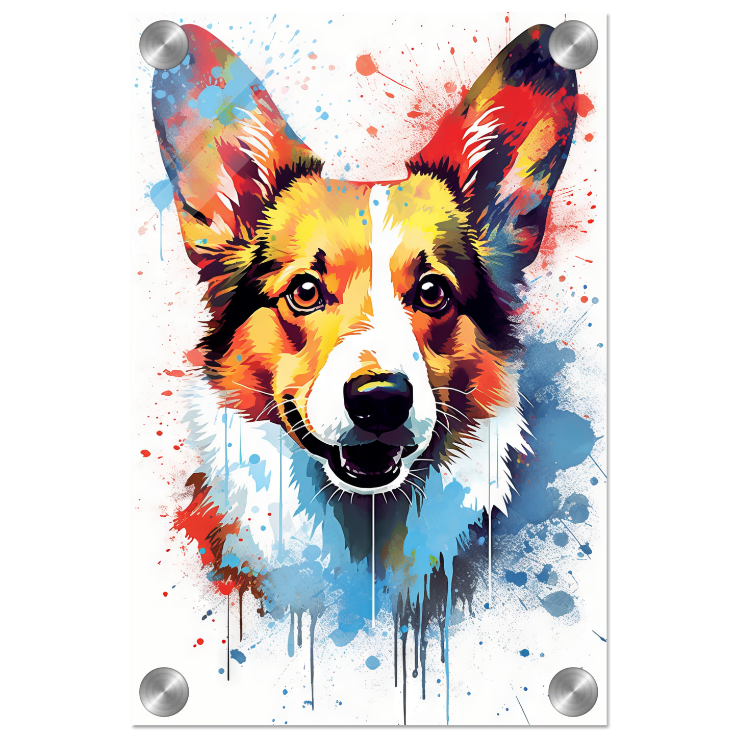 Hund Welsh Corgi Pembroke Pop-Art (DOG137)