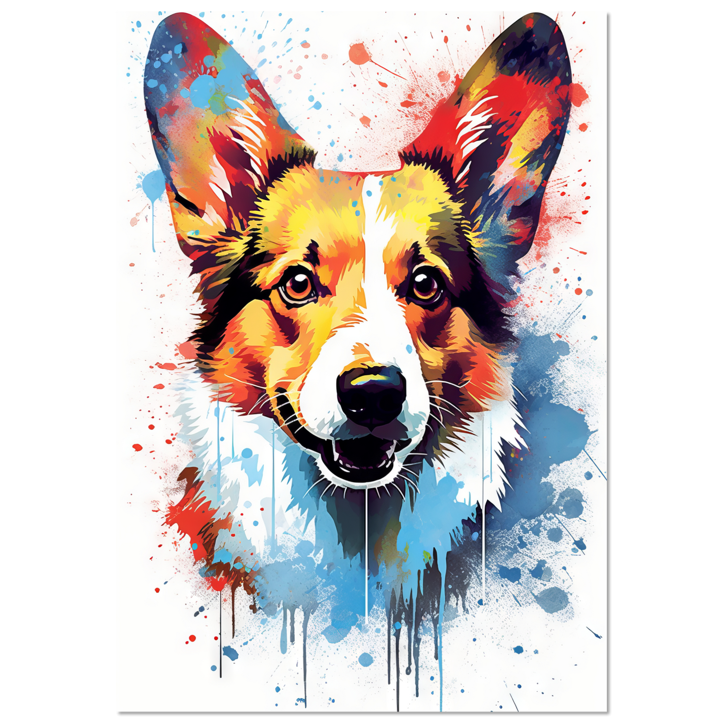 Hund Welsh Corgi Pembroke Pop-Art (DOG137)