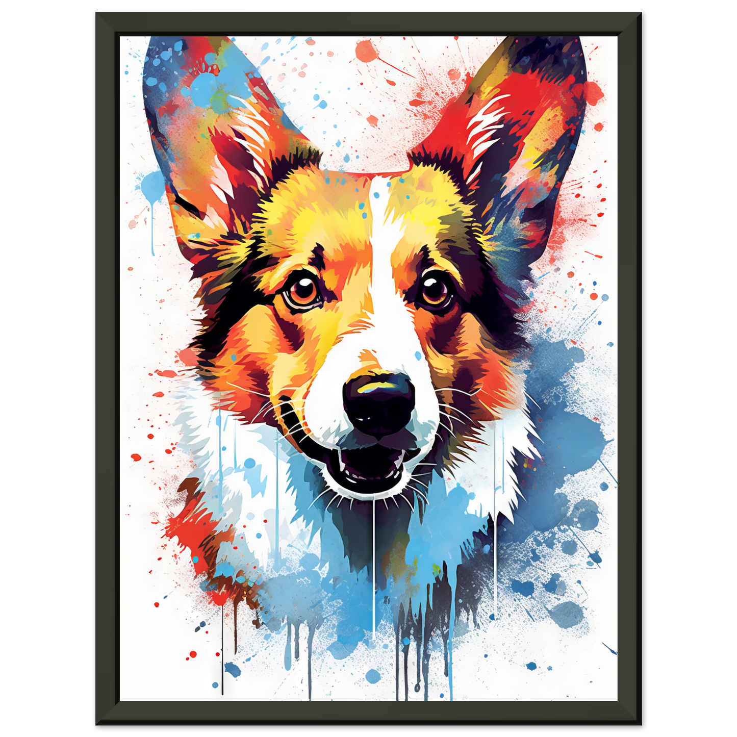 Hund Welsh Corgi Pembroke Pop-Art (DOG137)