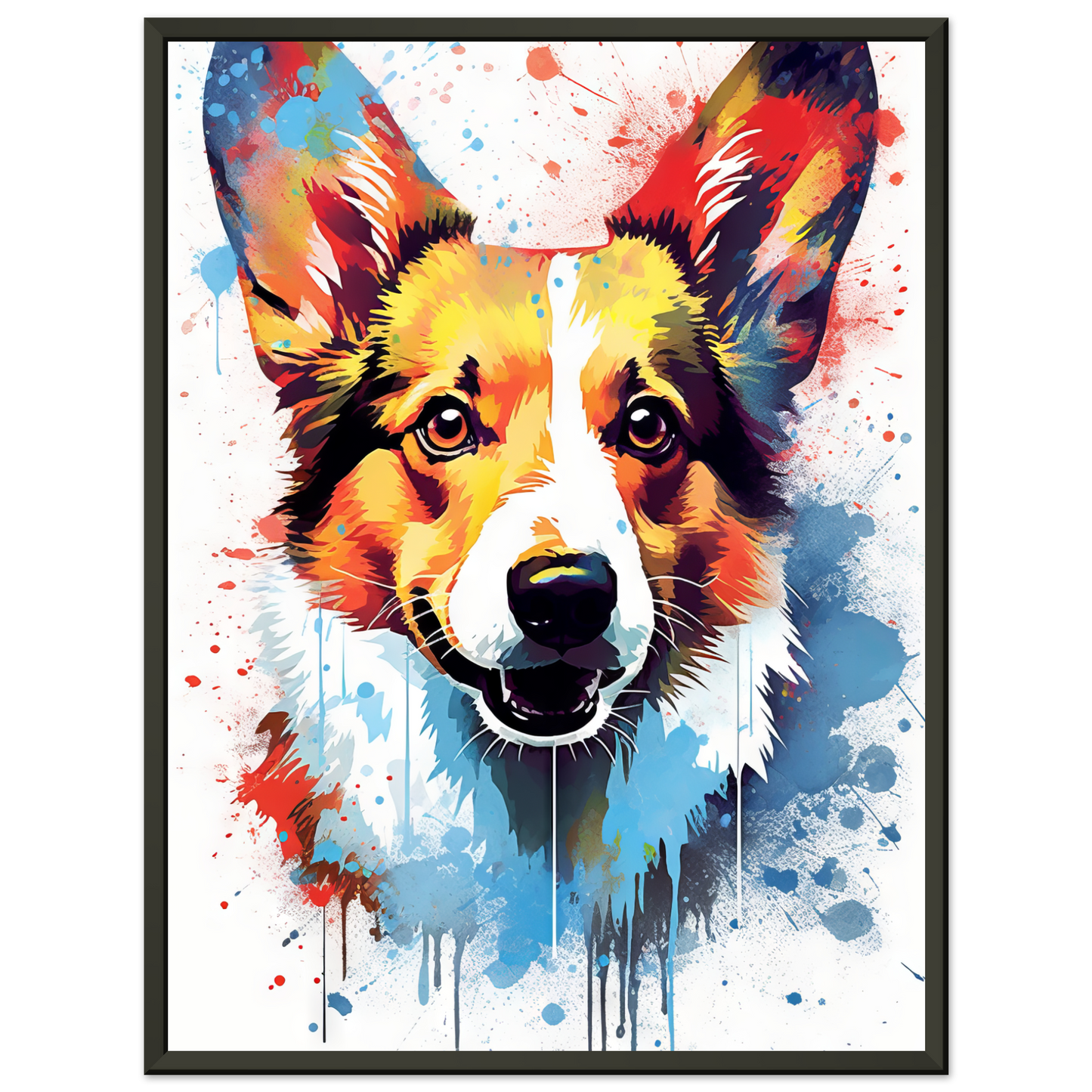 Hund Welsh Corgi Pembroke Pop-Art (DOG137)