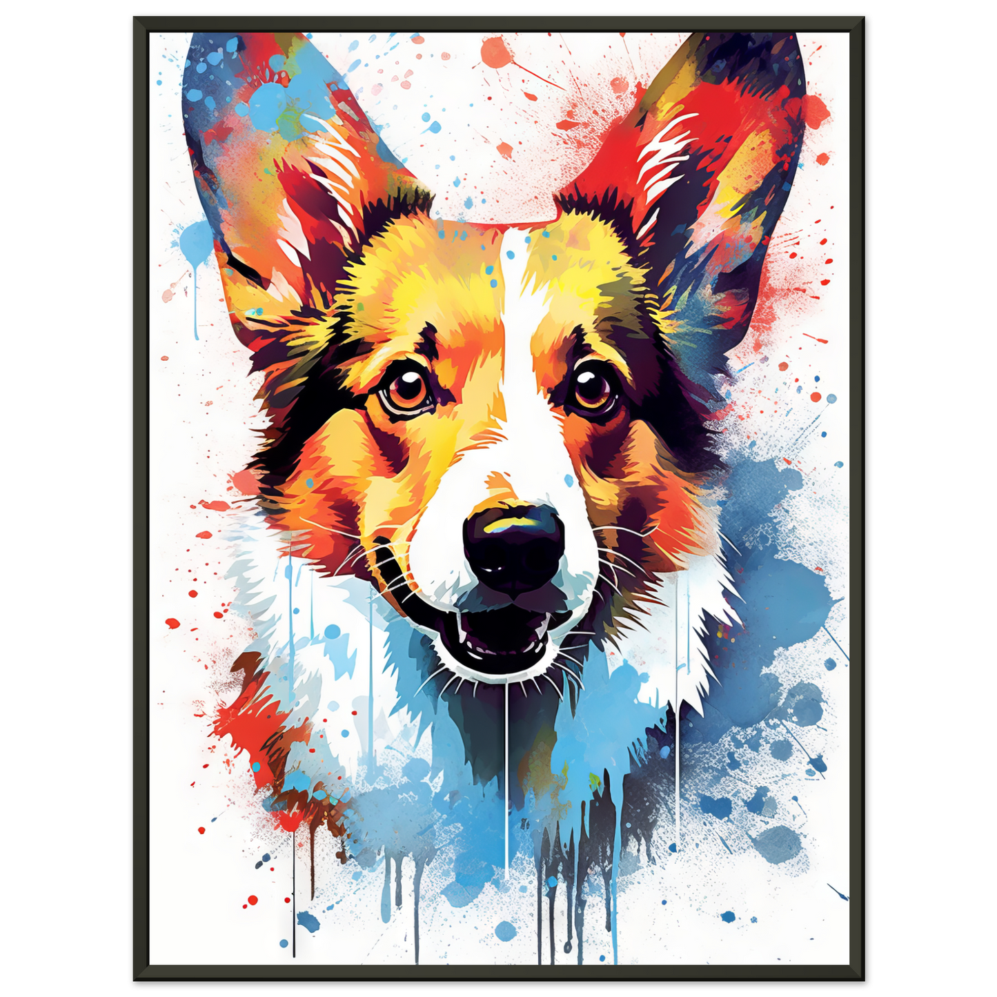 Hund Welsh Corgi Pembroke Pop-Art (DOG137)
