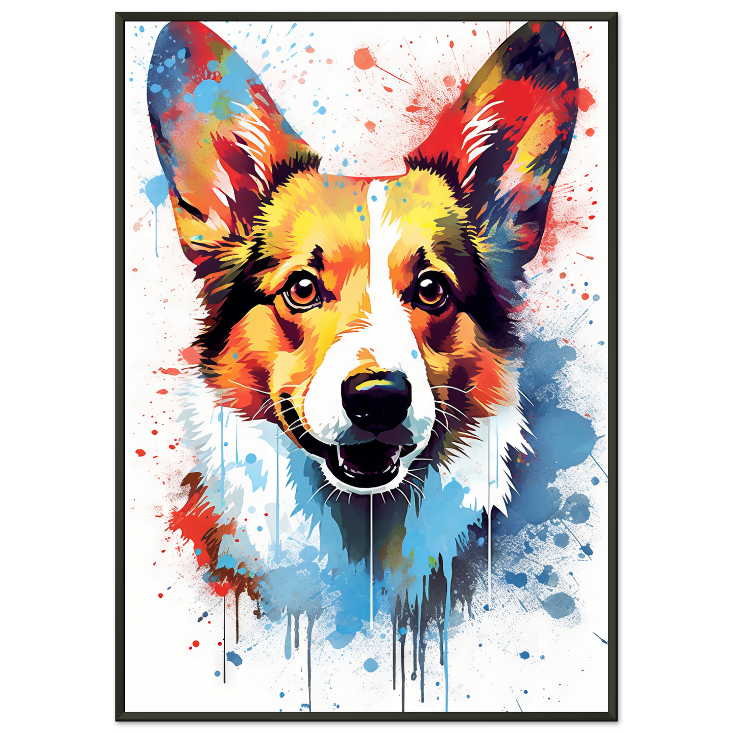 Hund Welsh Corgi Pembroke Pop-Art (DOG137)