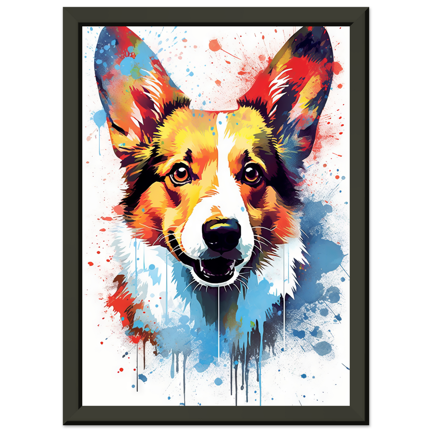Hund Welsh Corgi Pembroke Pop-Art (DOG137)