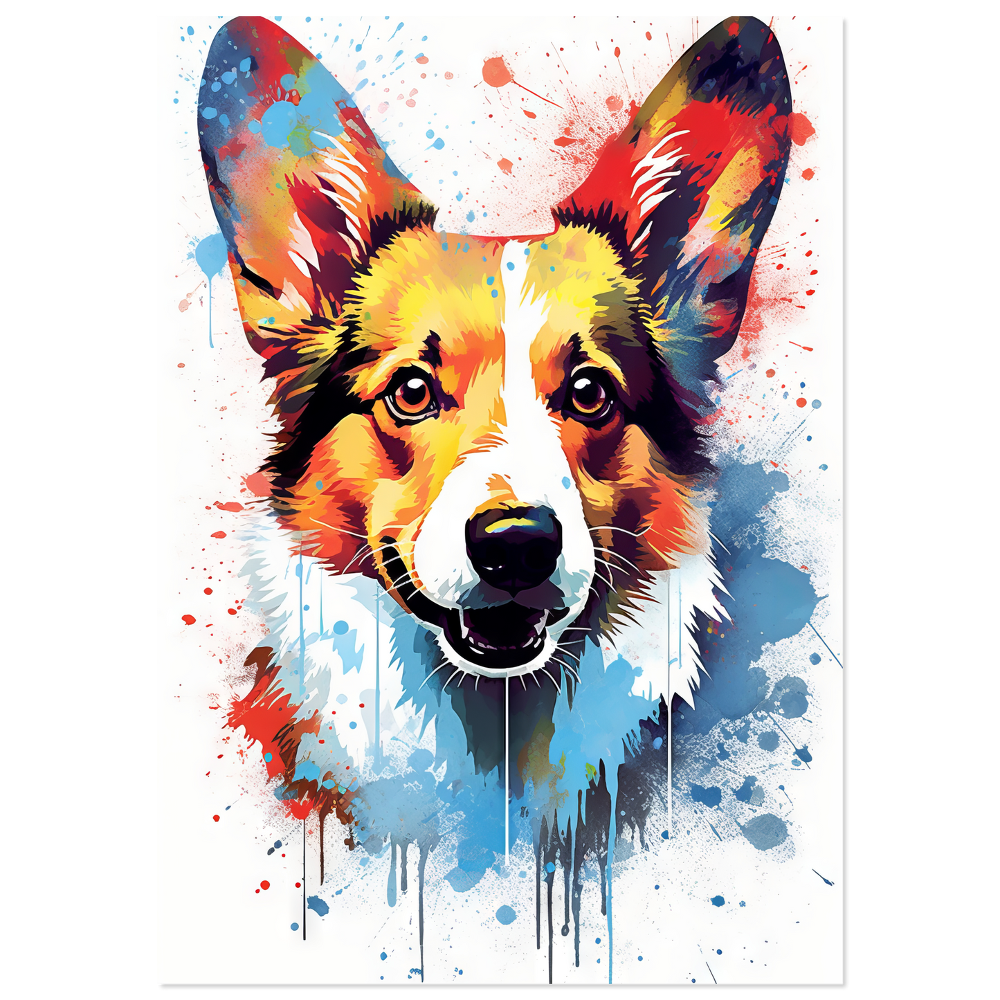 Hund Welsh Corgi Pembroke Pop-Art (DOG137)