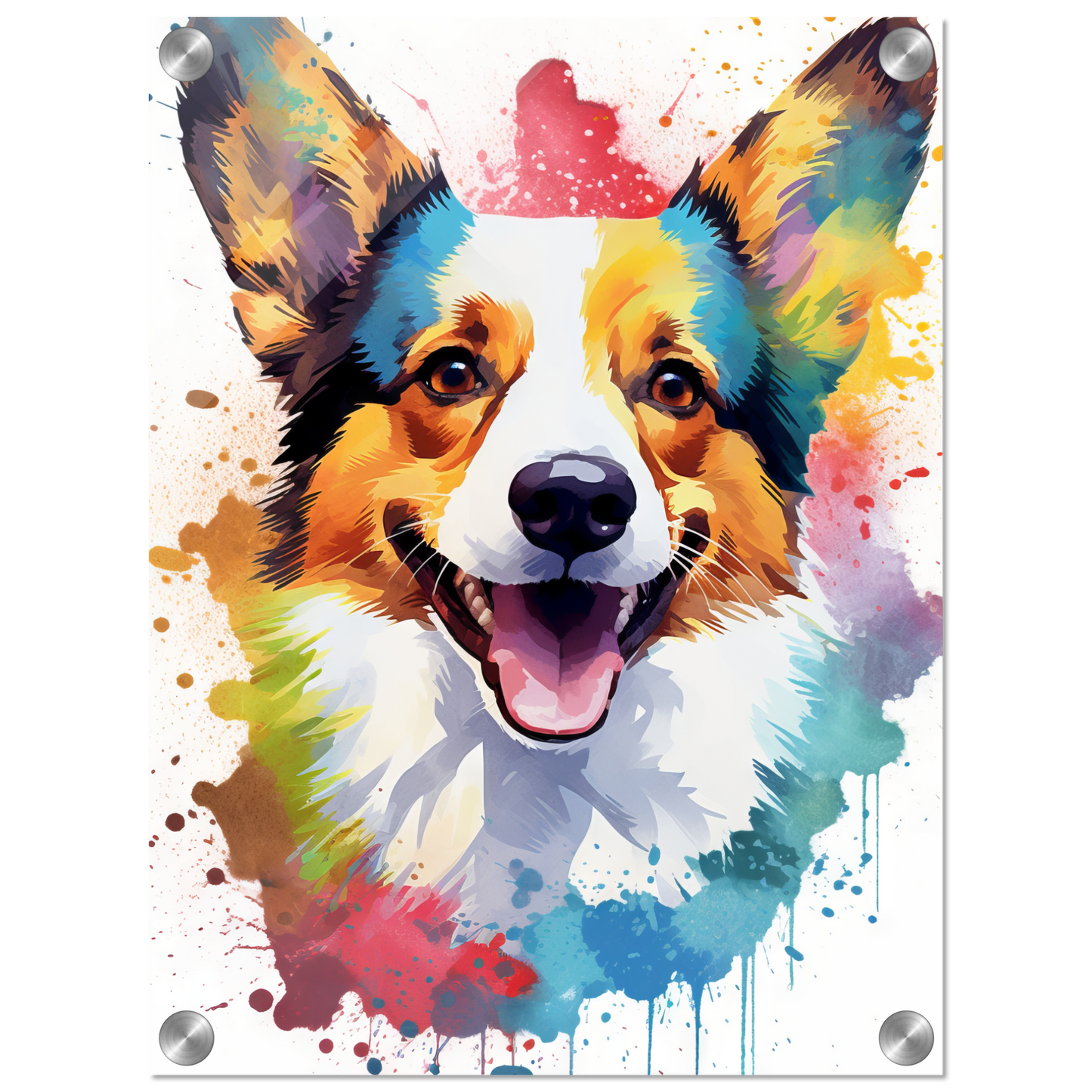Hund Welsh Corgi Pembroke Pop-Art (DOG138)