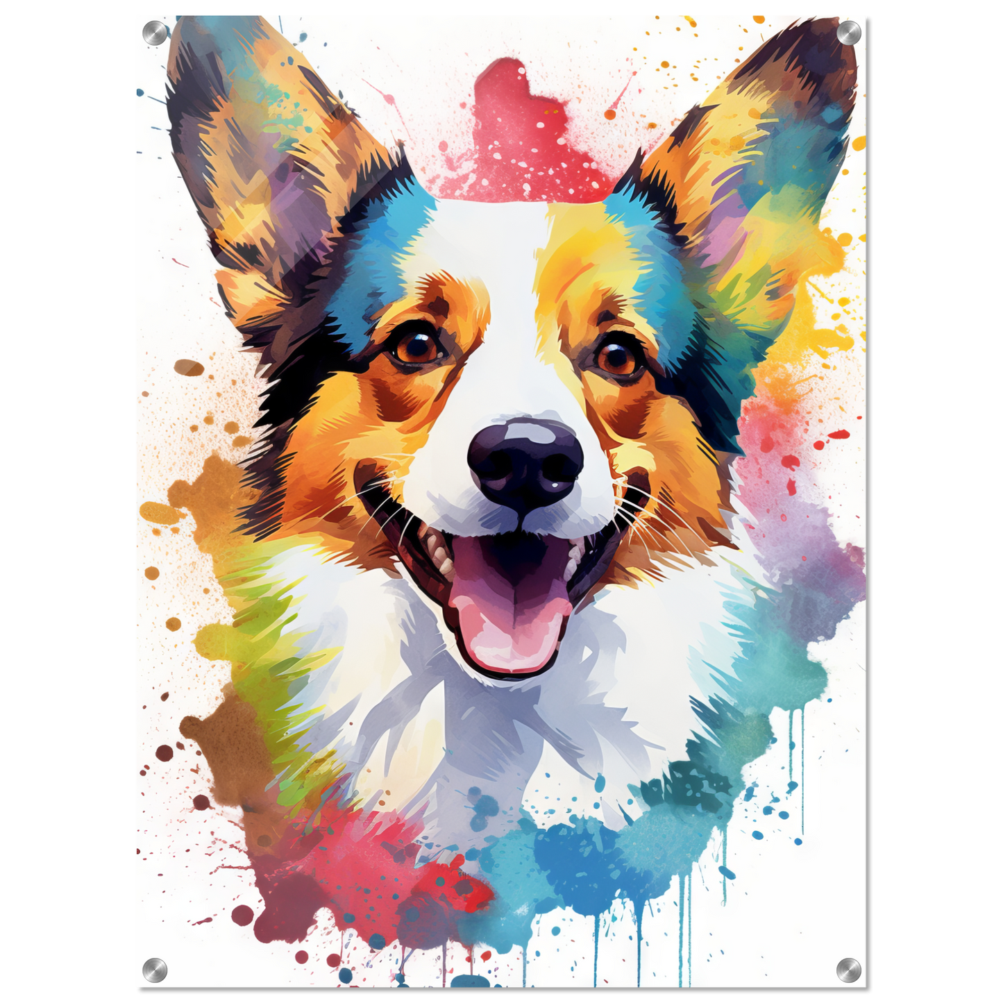 Hund Welsh Corgi Pembroke Pop-Art (DOG138)