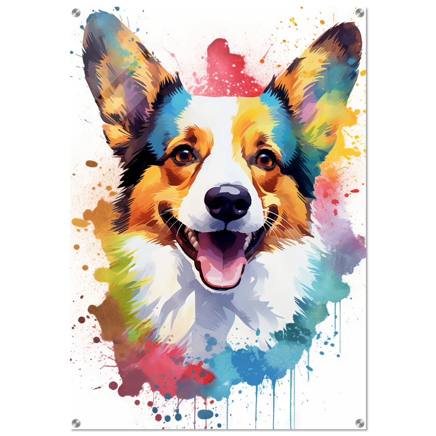 Hund Welsh Corgi Pembroke Pop-Art (DOG138)