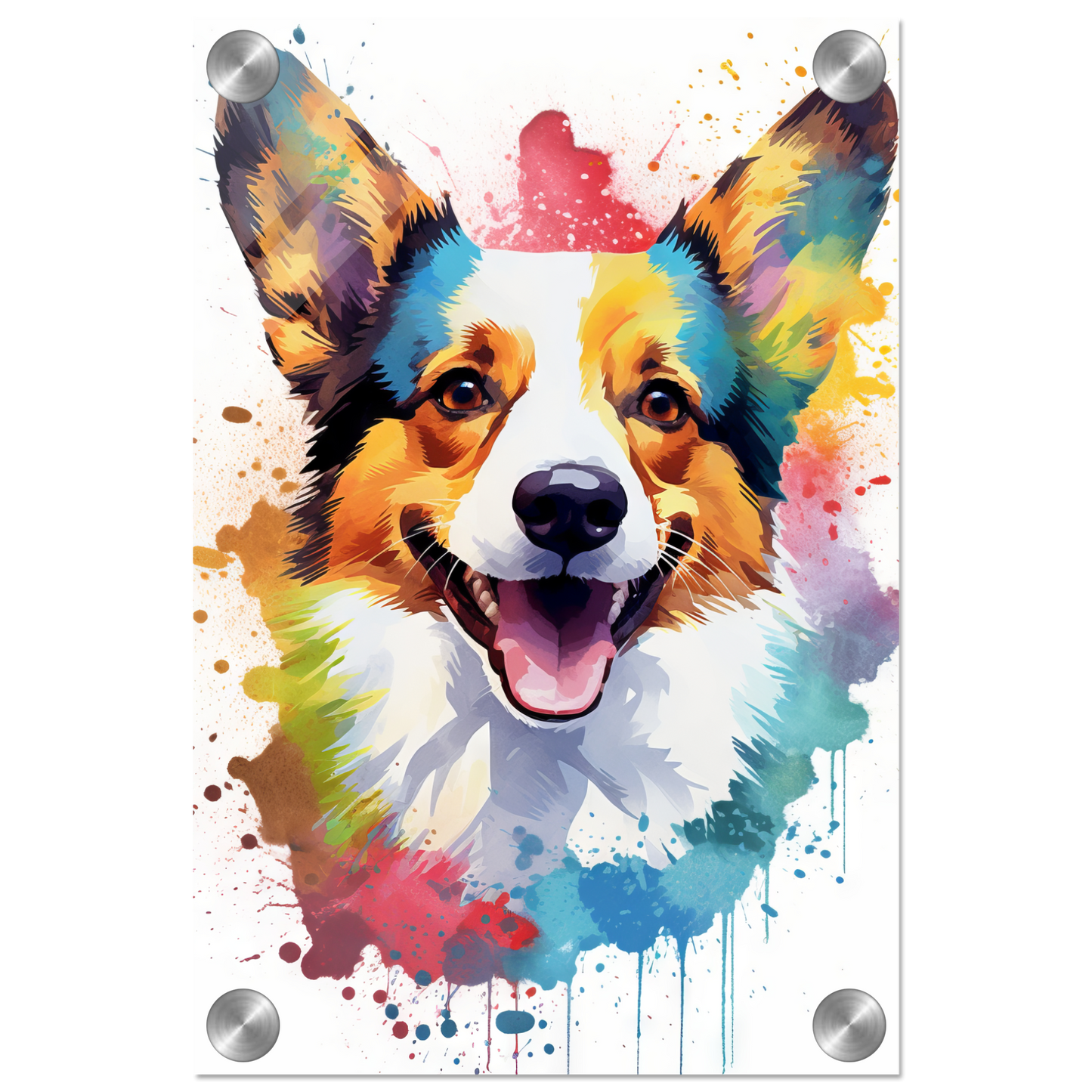 Hund Welsh Corgi Pembroke Pop-Art (DOG138)