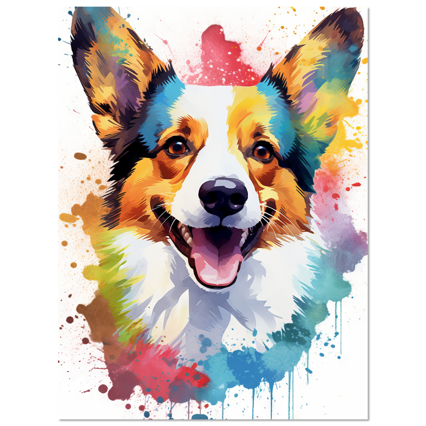Hund Welsh Corgi Pembroke Pop-Art (DOG138)