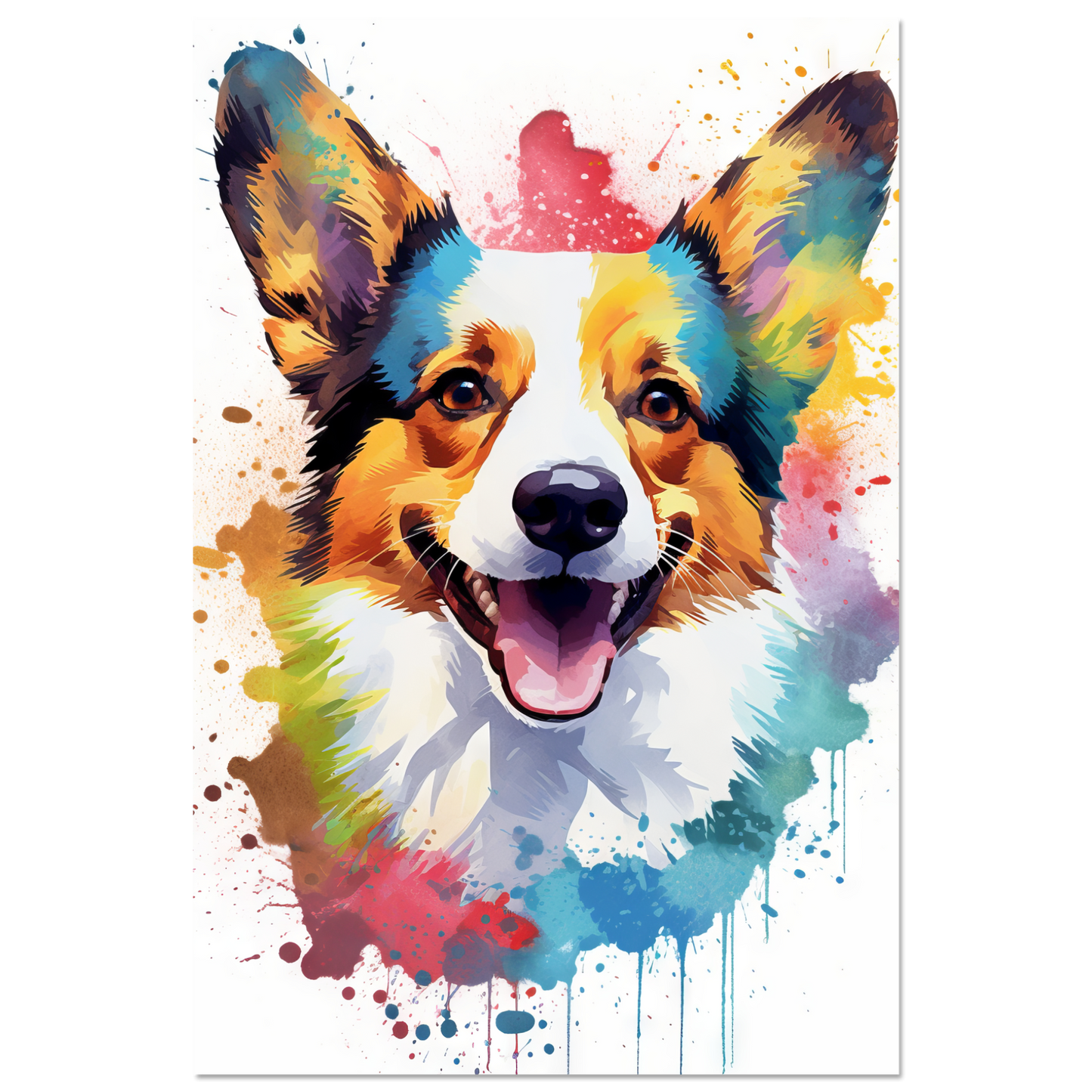 Hund Welsh Corgi Pembroke Pop-Art (DOG138)