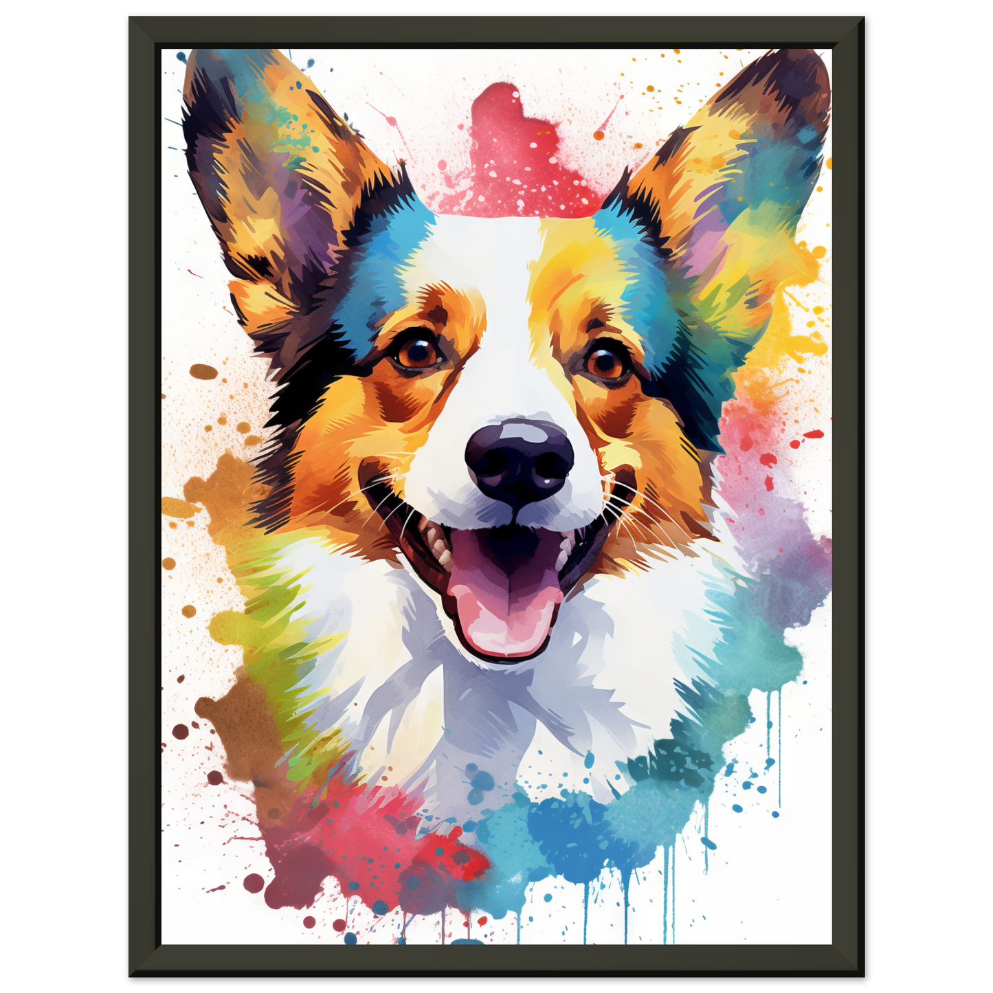 Hund Welsh Corgi Pembroke Pop-Art (DOG138)