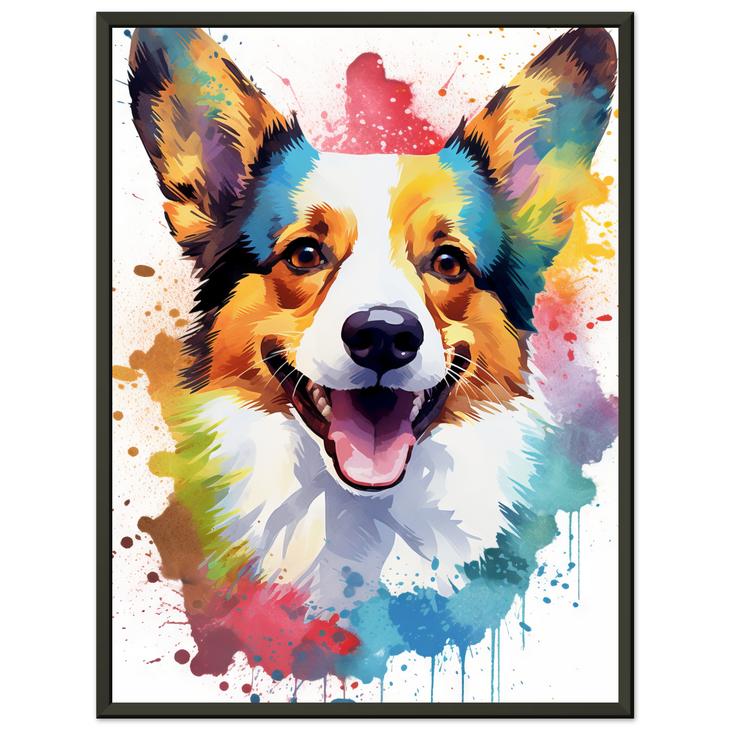 Hund Welsh Corgi Pembroke Pop-Art (DOG138)