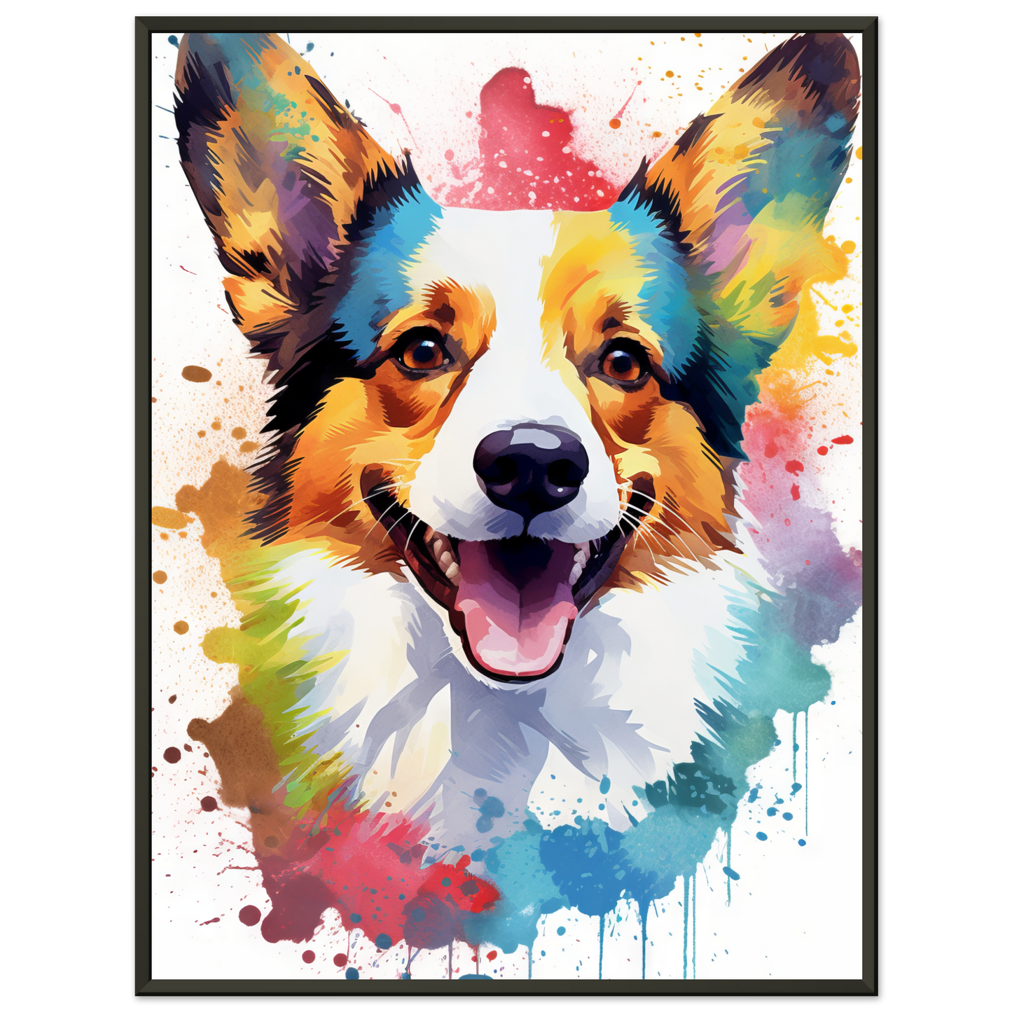 Hund Welsh Corgi Pembroke Pop-Art (DOG138)