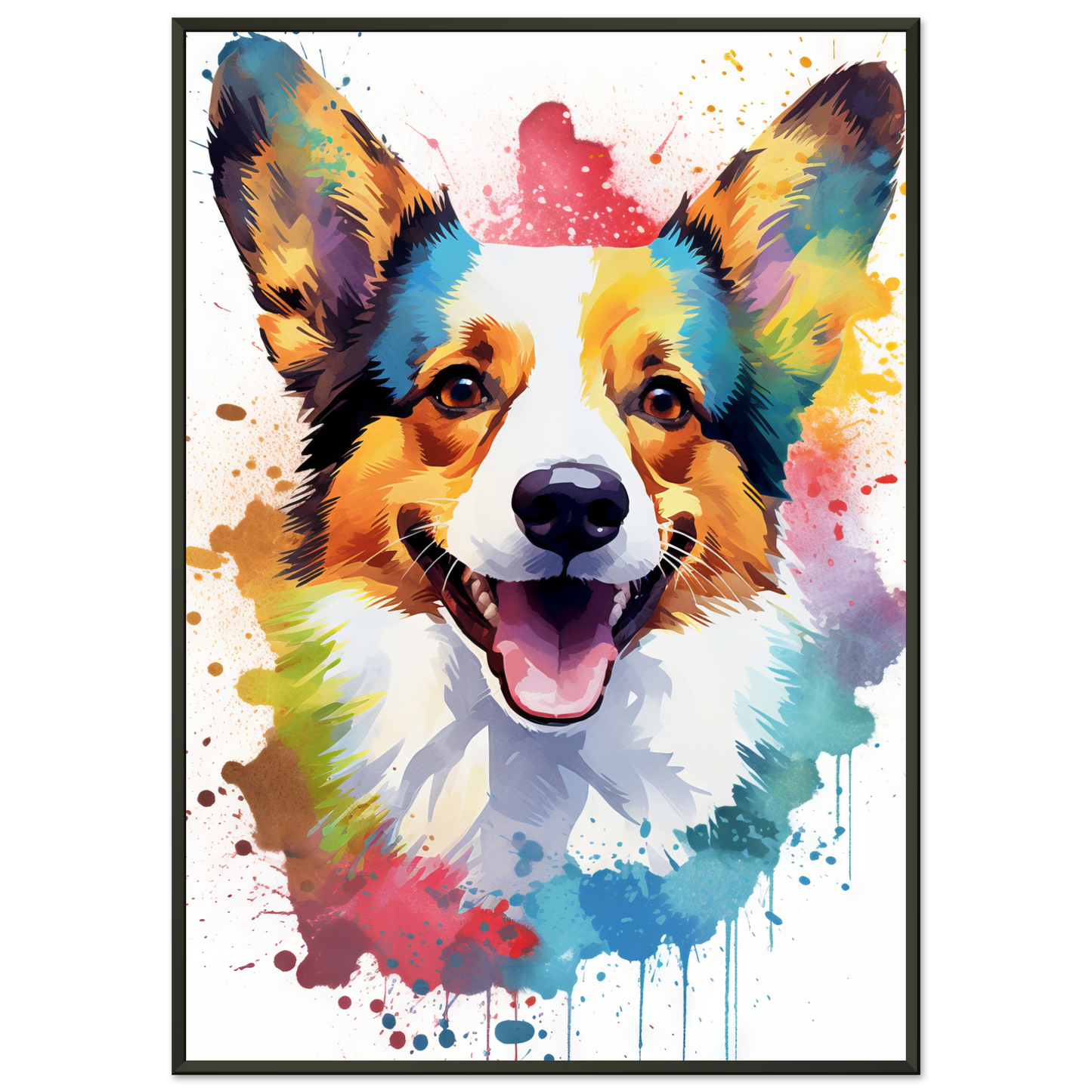 Hund Welsh Corgi Pembroke Pop-Art (DOG138)