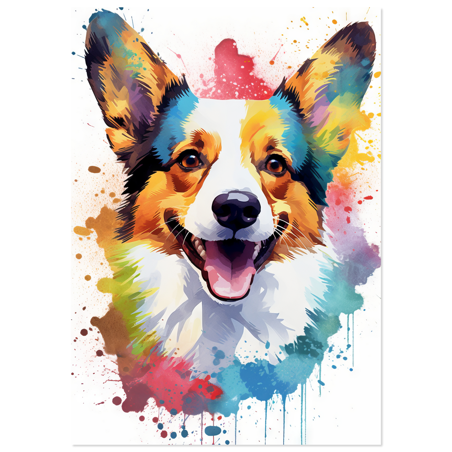 Hund Welsh Corgi Pembroke Pop-Art (DOG138)