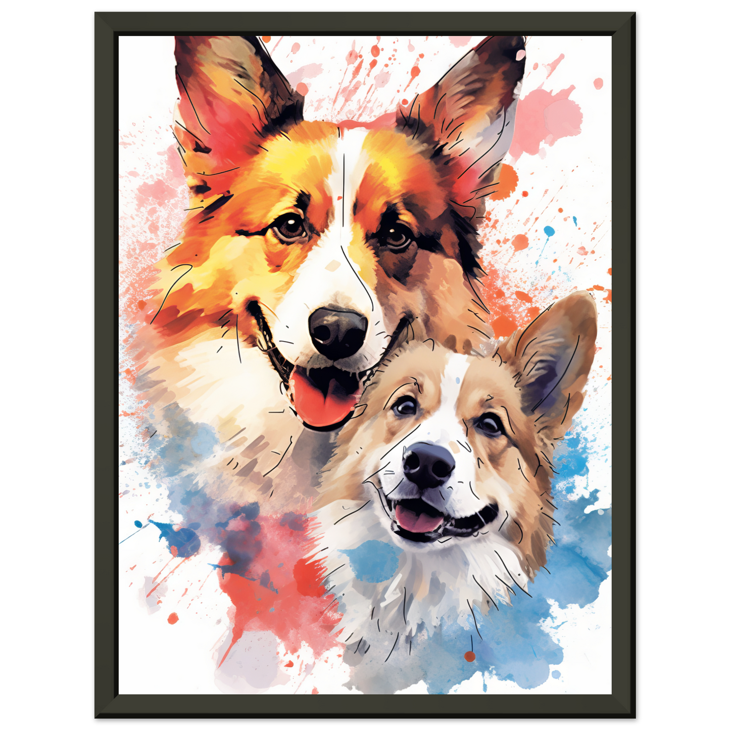 Hund Welsh Corgi Pembroke Pop-Art (DOG139)