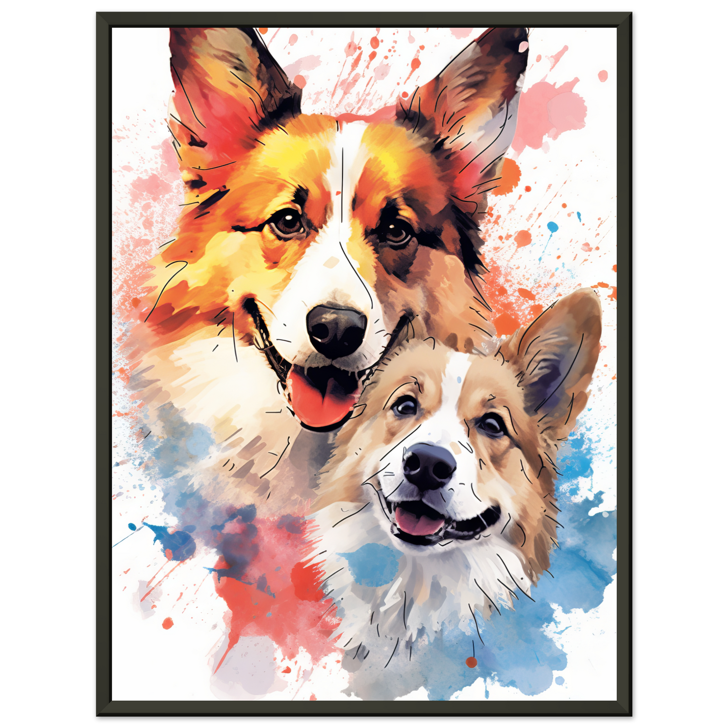 Hund Welsh Corgi Pembroke Pop-Art (DOG139)