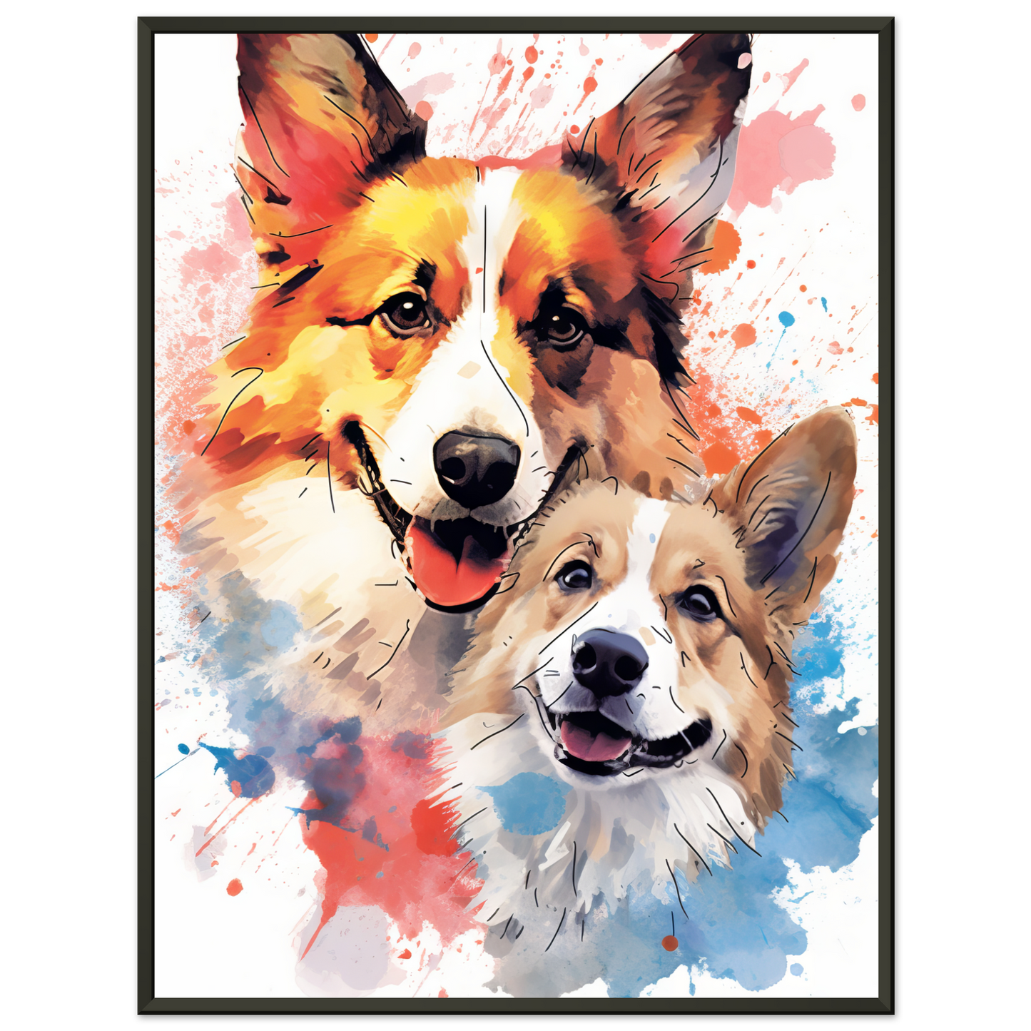 Hund Welsh Corgi Pembroke Pop-Art (DOG139)