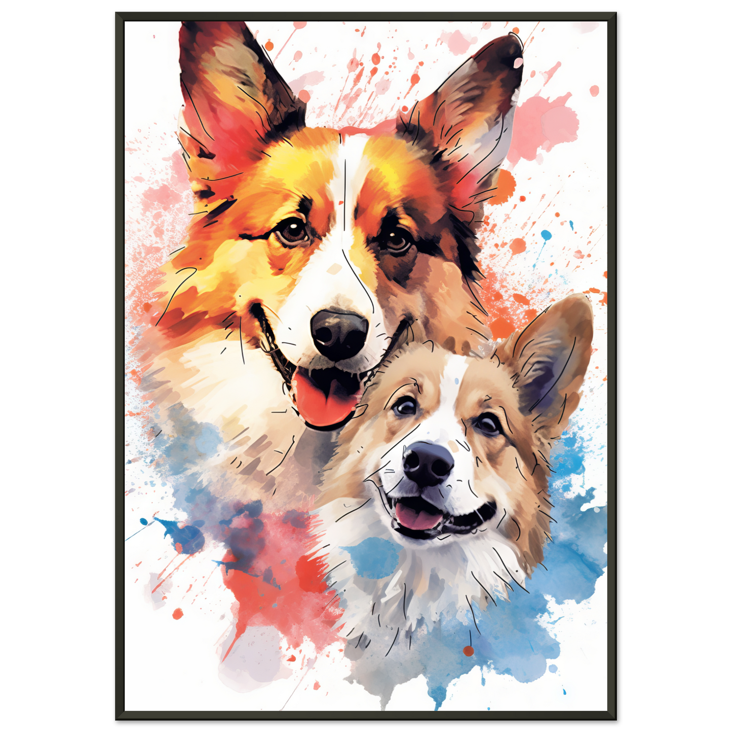 Hund Welsh Corgi Pembroke Pop-Art (DOG139)