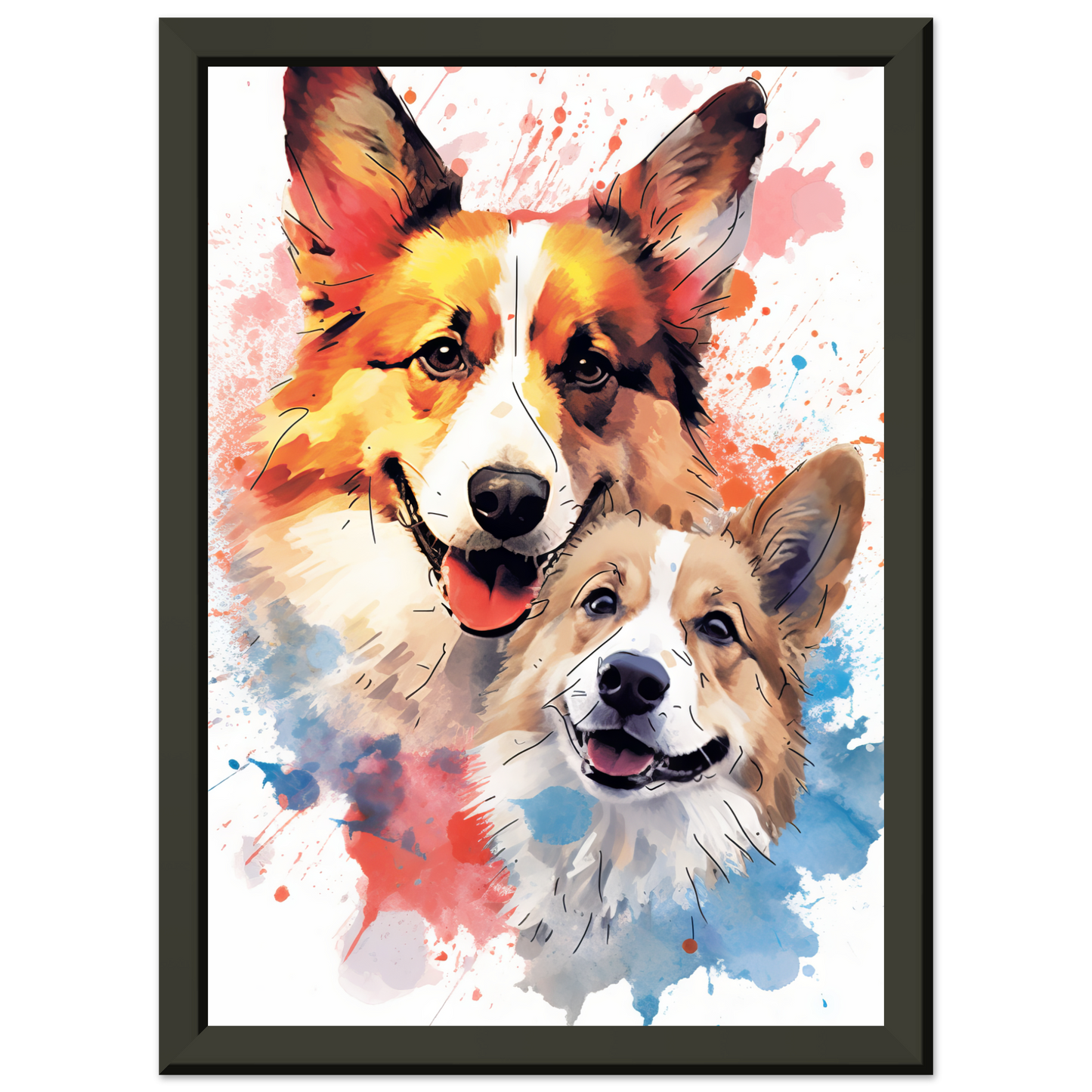 Hund Welsh Corgi Pembroke Pop-Art (DOG139)