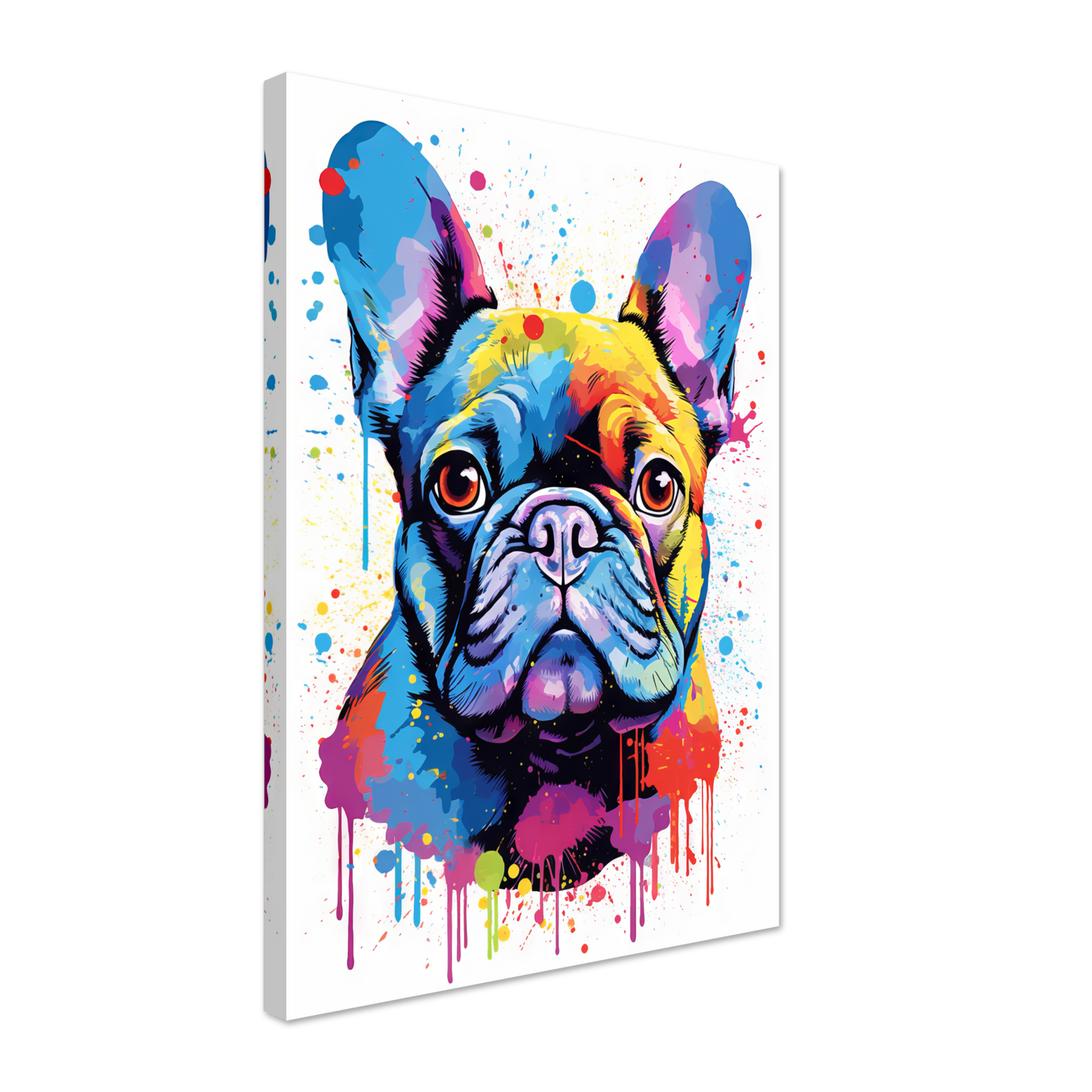 Hund Französische Bulldogge Pop-Art (DOG13)