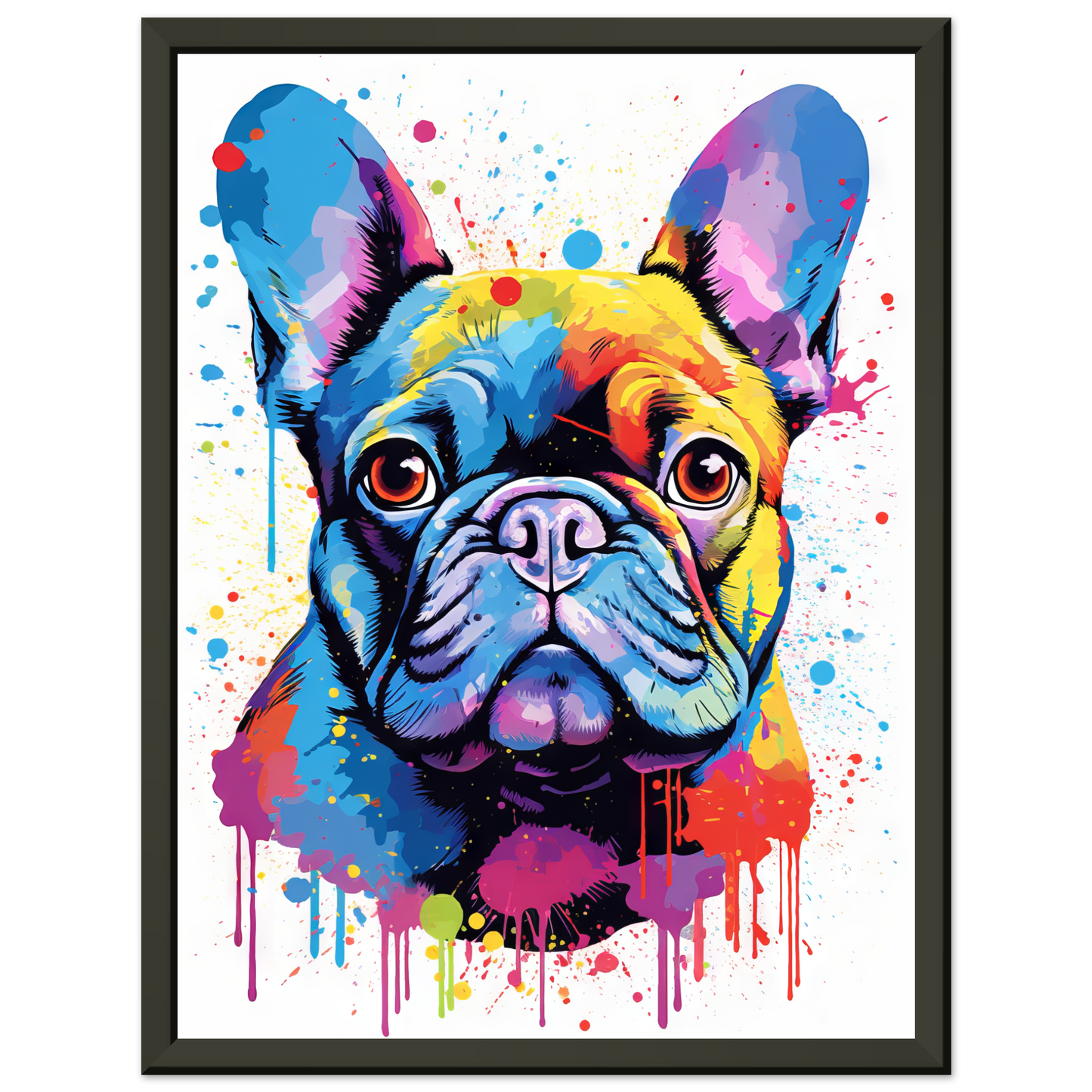 Hund Französische Bulldogge Pop-Art (DOG13)