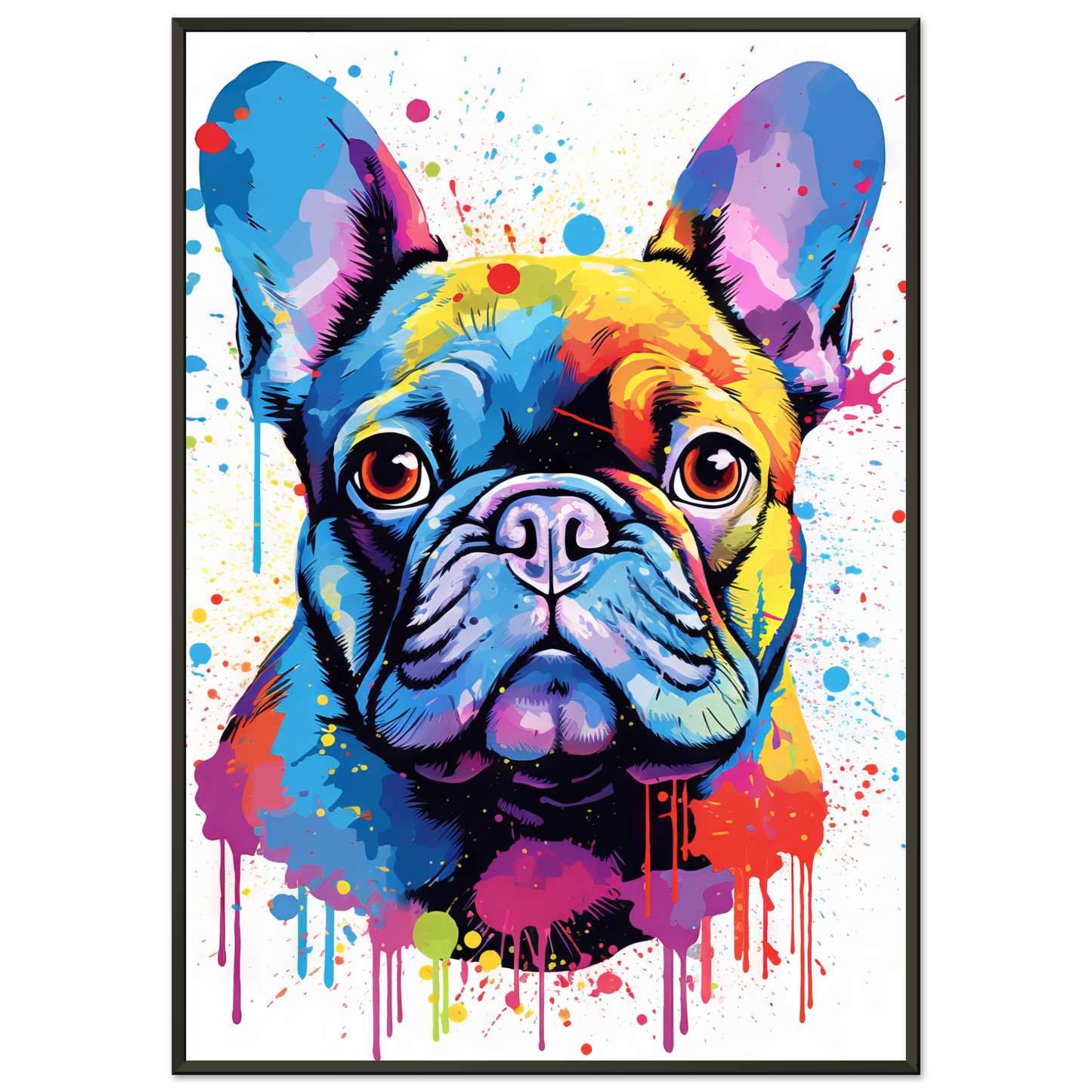 Hund Französische Bulldogge Pop-Art (DOG13)