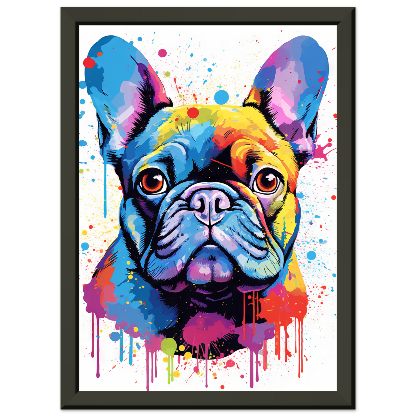 Hund Französische Bulldogge Pop-Art (DOG13)