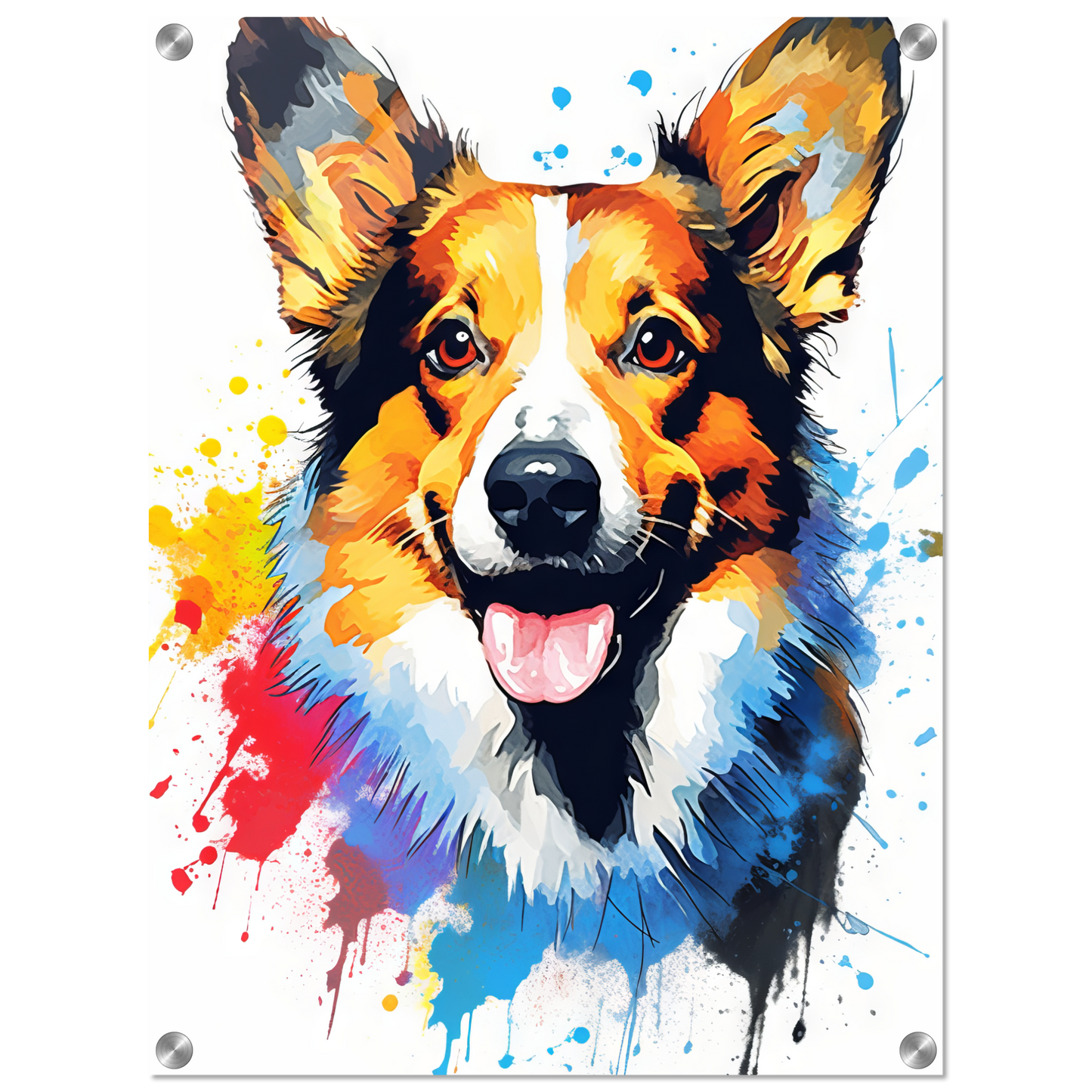Hund Welsh Corgi Pembroke Pop-Art (DOG140)