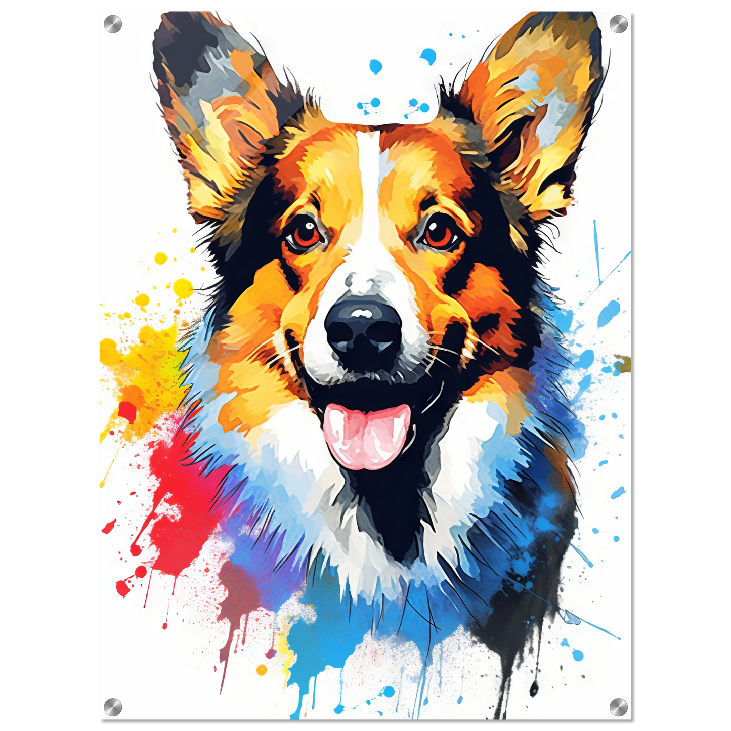 Hund Welsh Corgi Pembroke Pop-Art (DOG140)