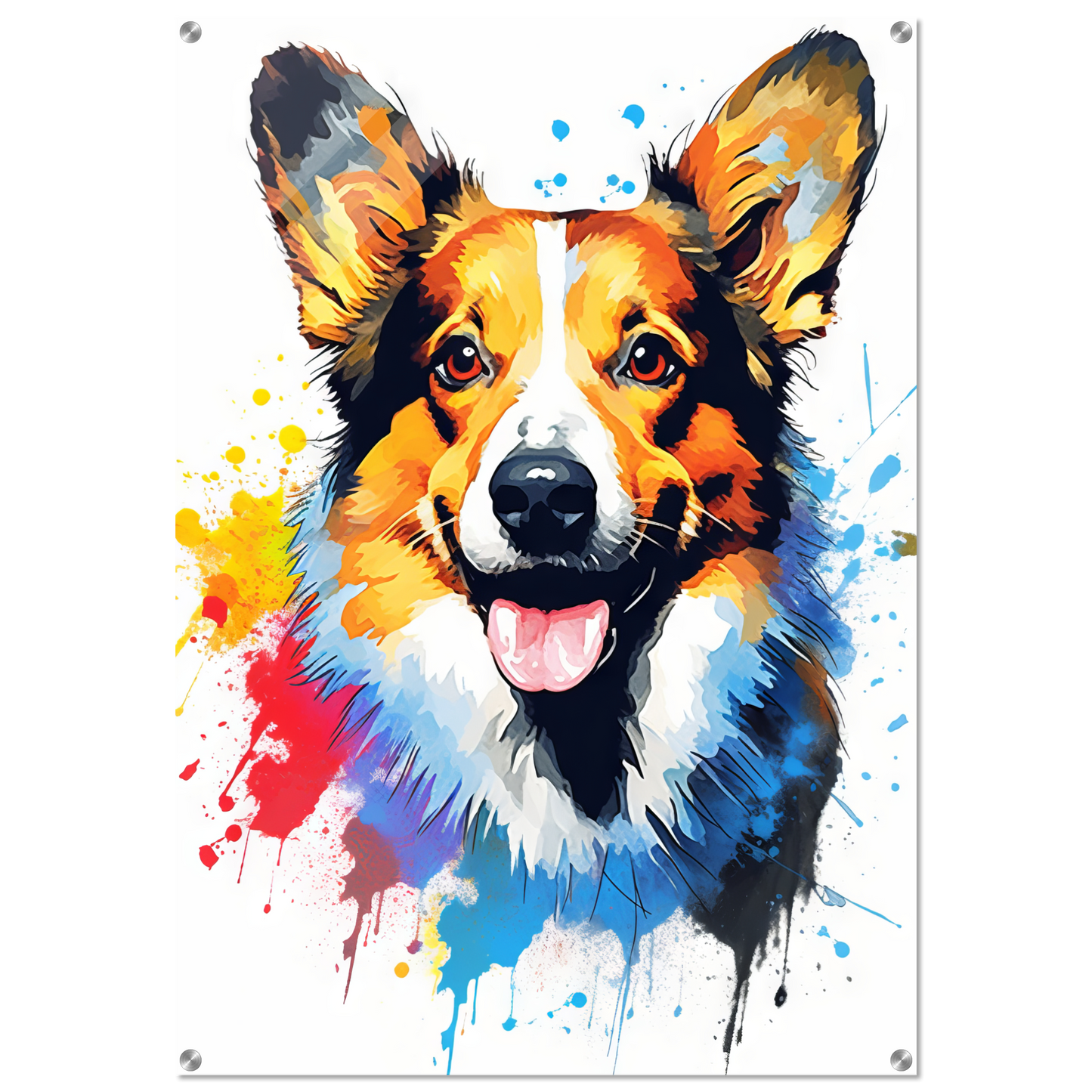 Hund Welsh Corgi Pembroke Pop-Art (DOG140)