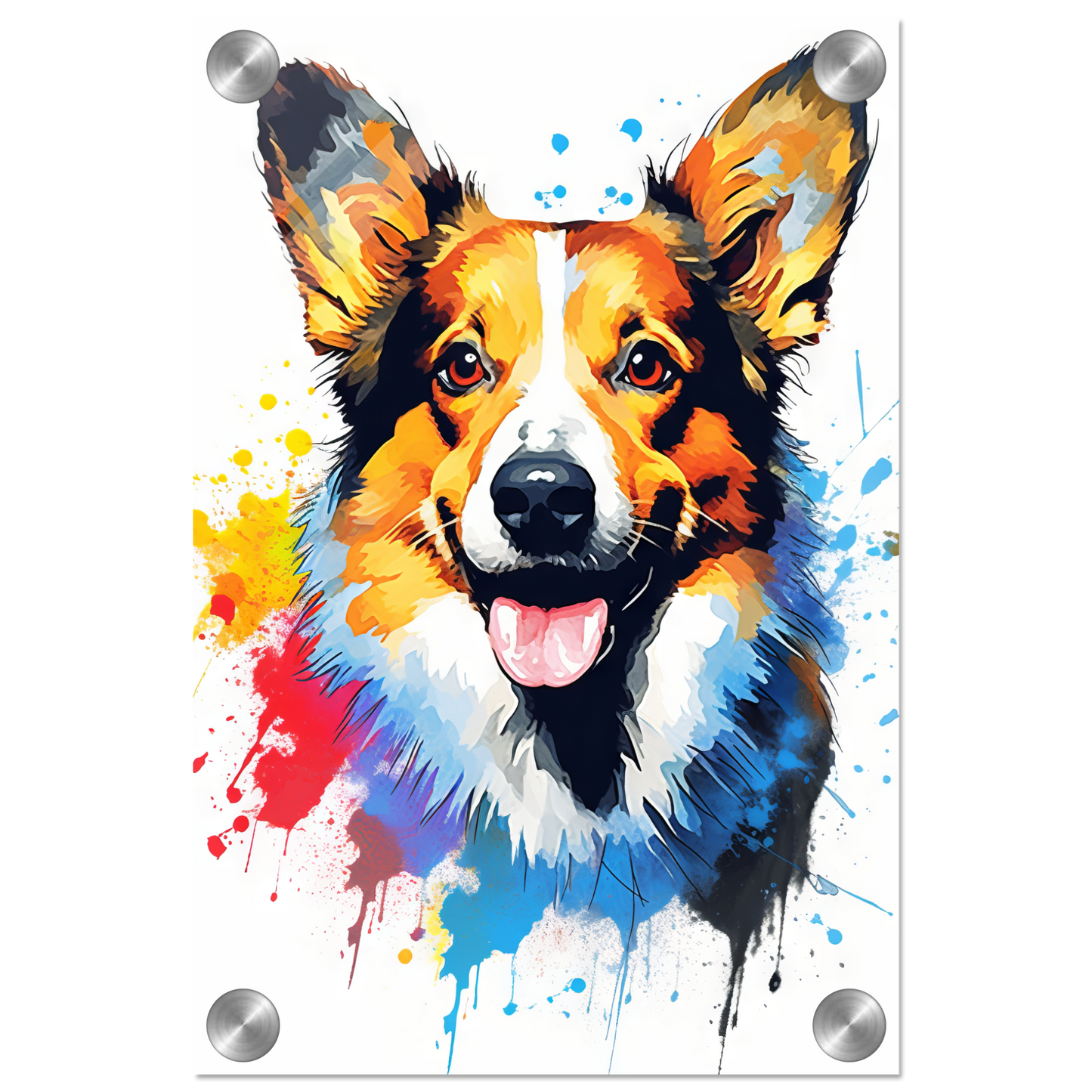 Hund Welsh Corgi Pembroke Pop-Art (DOG140)