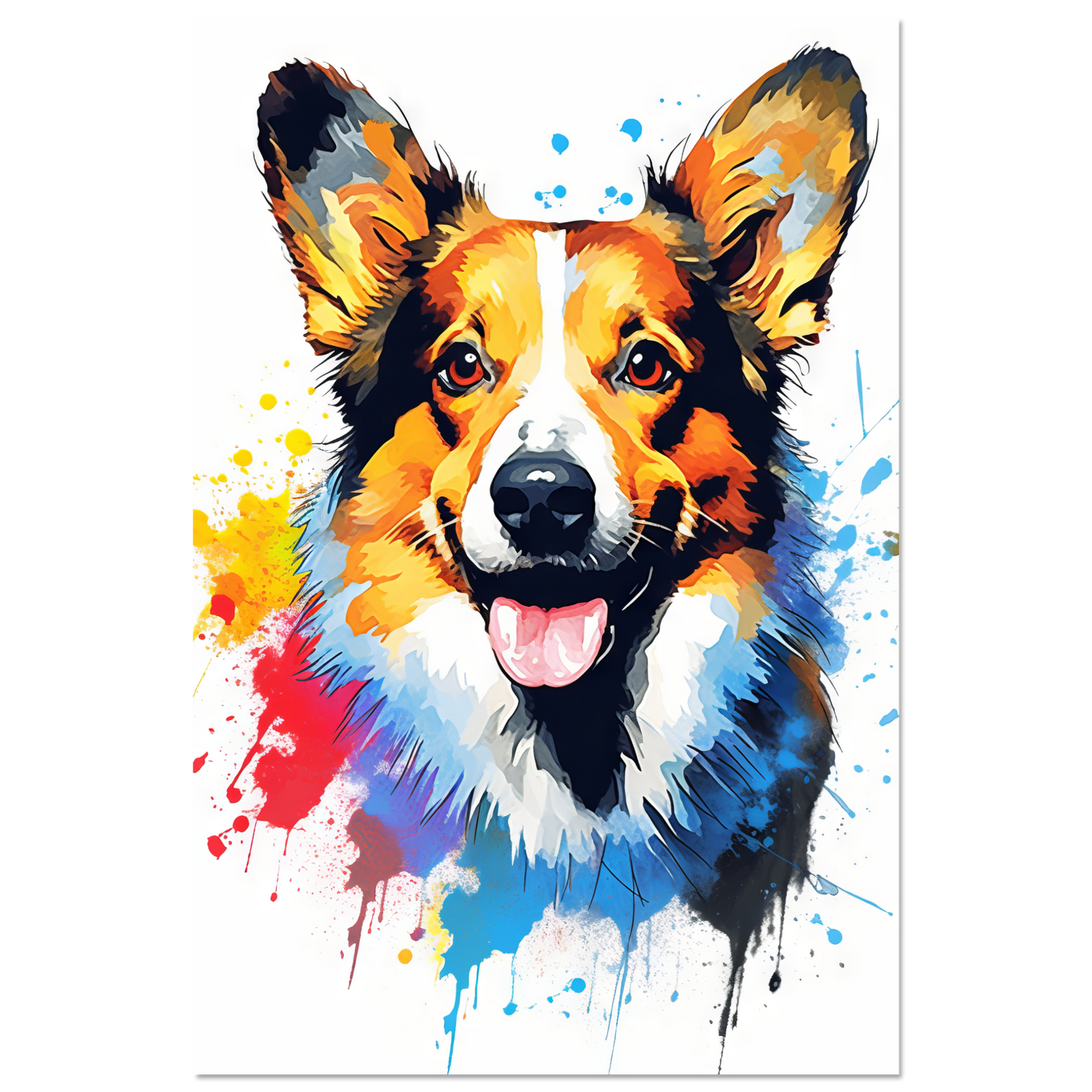 Hund Welsh Corgi Pembroke Pop-Art (DOG140)