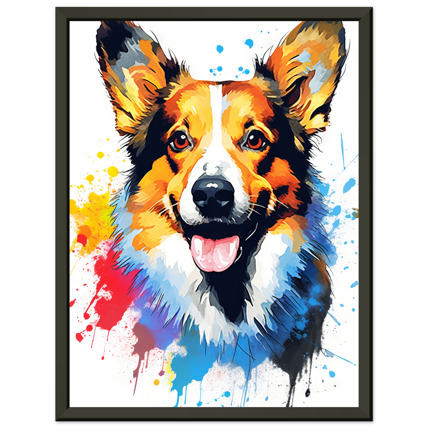 Hund Welsh Corgi Pembroke Pop-Art (DOG140)