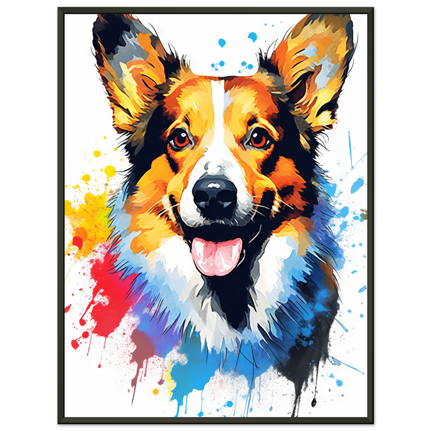 Hund Welsh Corgi Pembroke Pop-Art (DOG140)