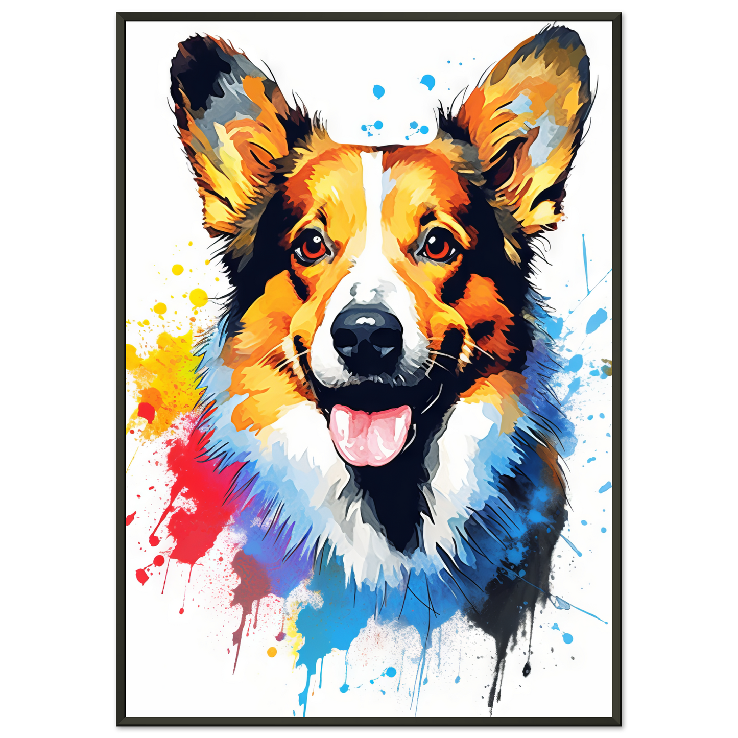 Hund Welsh Corgi Pembroke Pop-Art (DOG140)