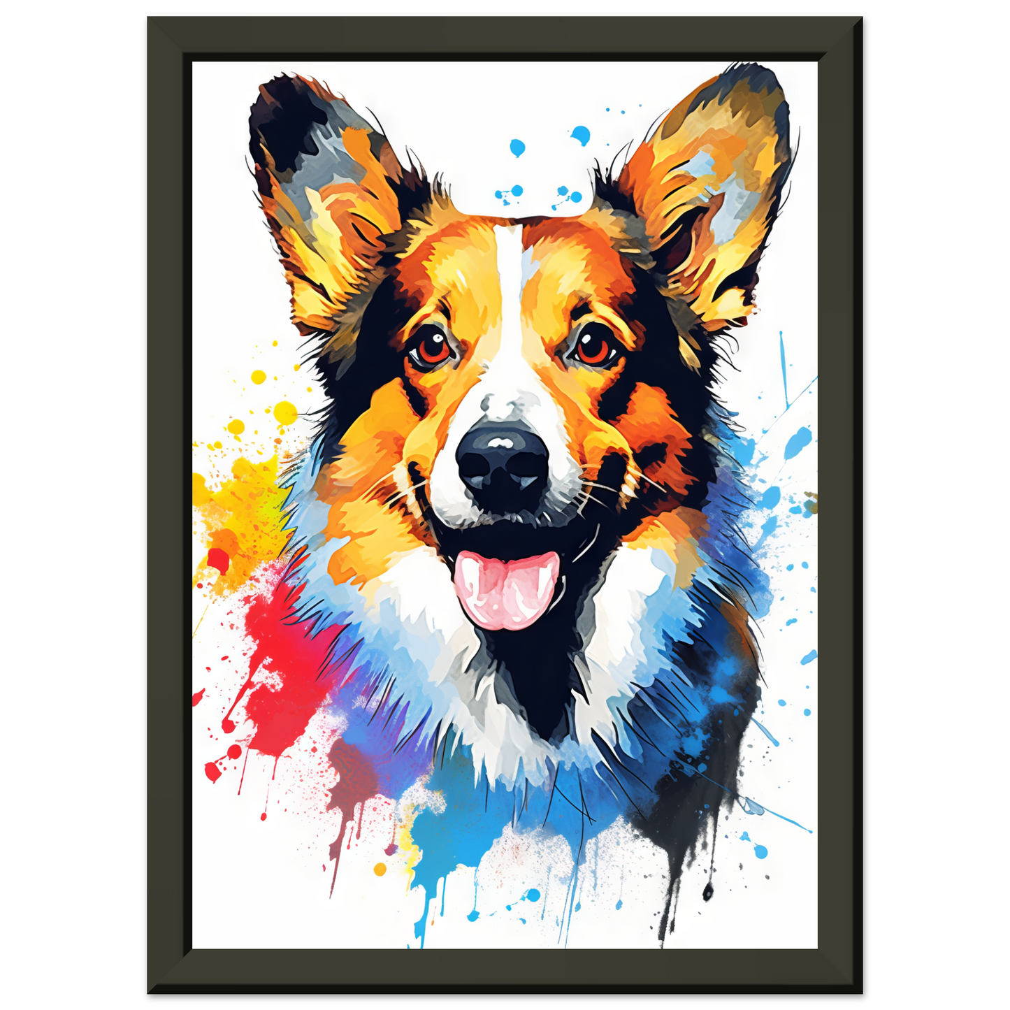 Hund Welsh Corgi Pembroke Pop-Art (DOG140)